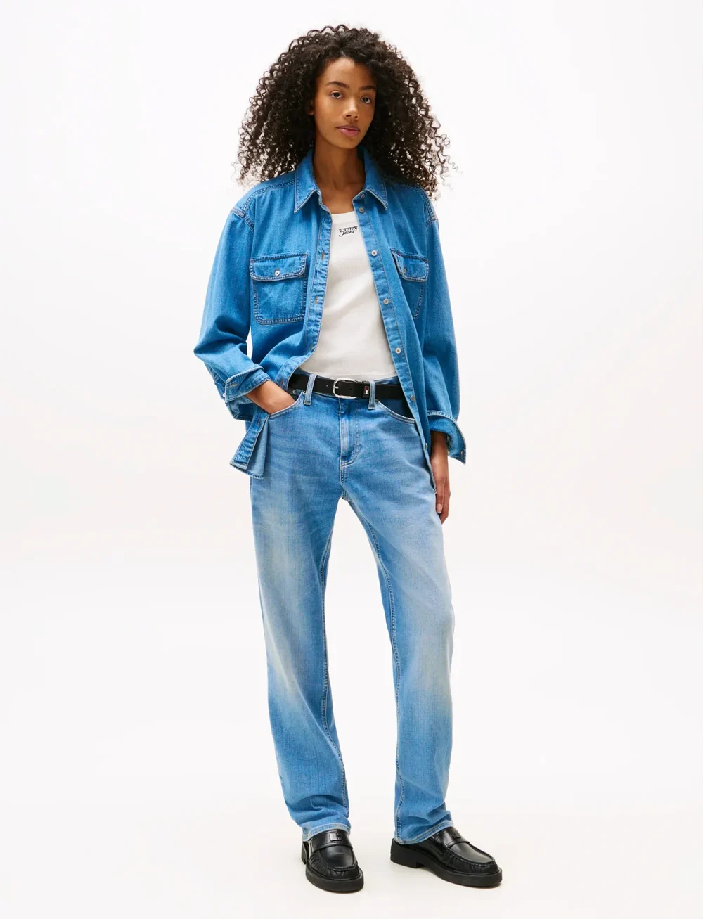 Tommy Jeans - LS RELAXED DENIM SHIRT EXT - jeansskjortor - denim medium - 2