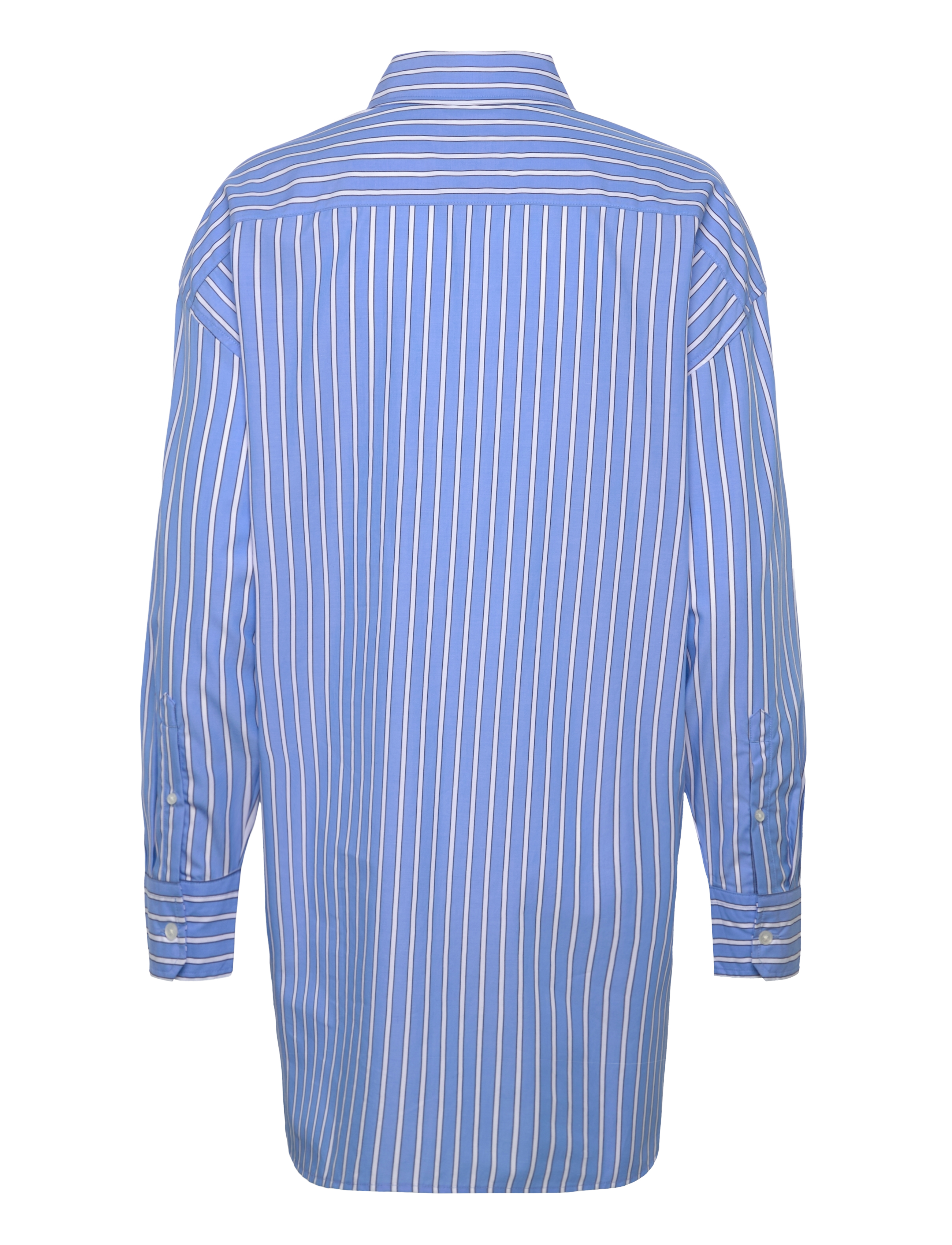 Tommy Jeans - TJW OVS MINI SHIRT DRESS EXT - robes chemises - ecru / blue stripe - 2