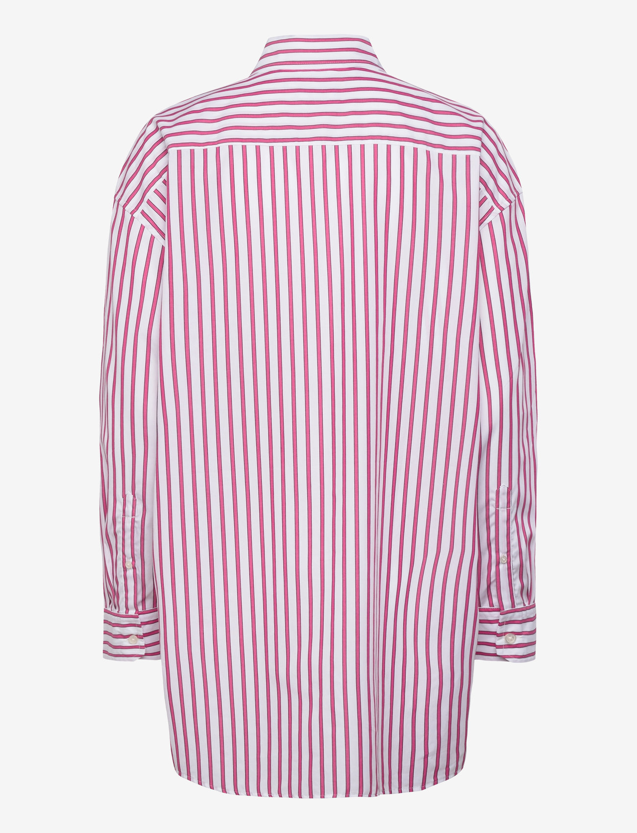 Tommy Jeans - TJW OVS MINI SHIRT DRESS EXT - skjortekjoler - ecru / pink stripe - 2
