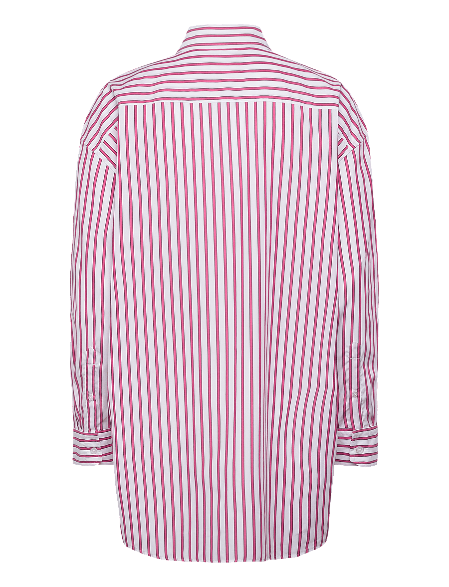 Tommy Jeans - TJW OVS MINI SHIRT DRESS EXT - hemdkleider - ecru / pink stripe - 2