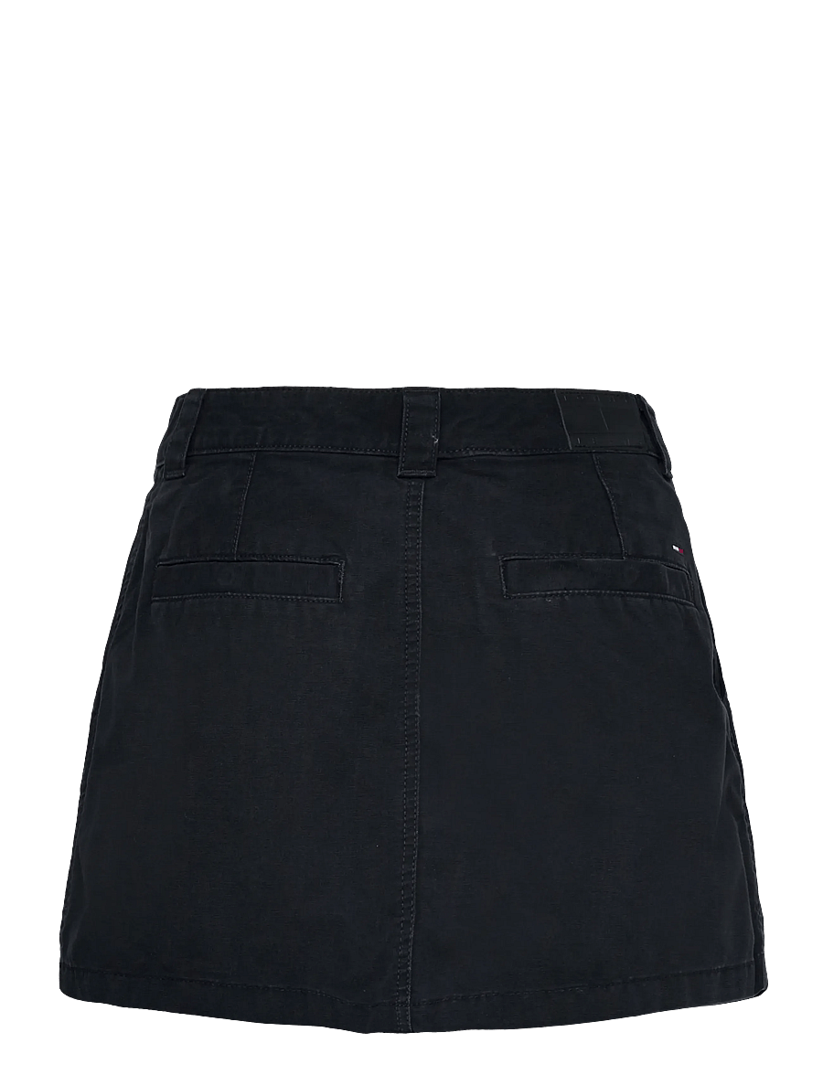 Tommy Jeans - TJW CANVAS MINI PLEATED SKIRT - denimnederdele - black - 2