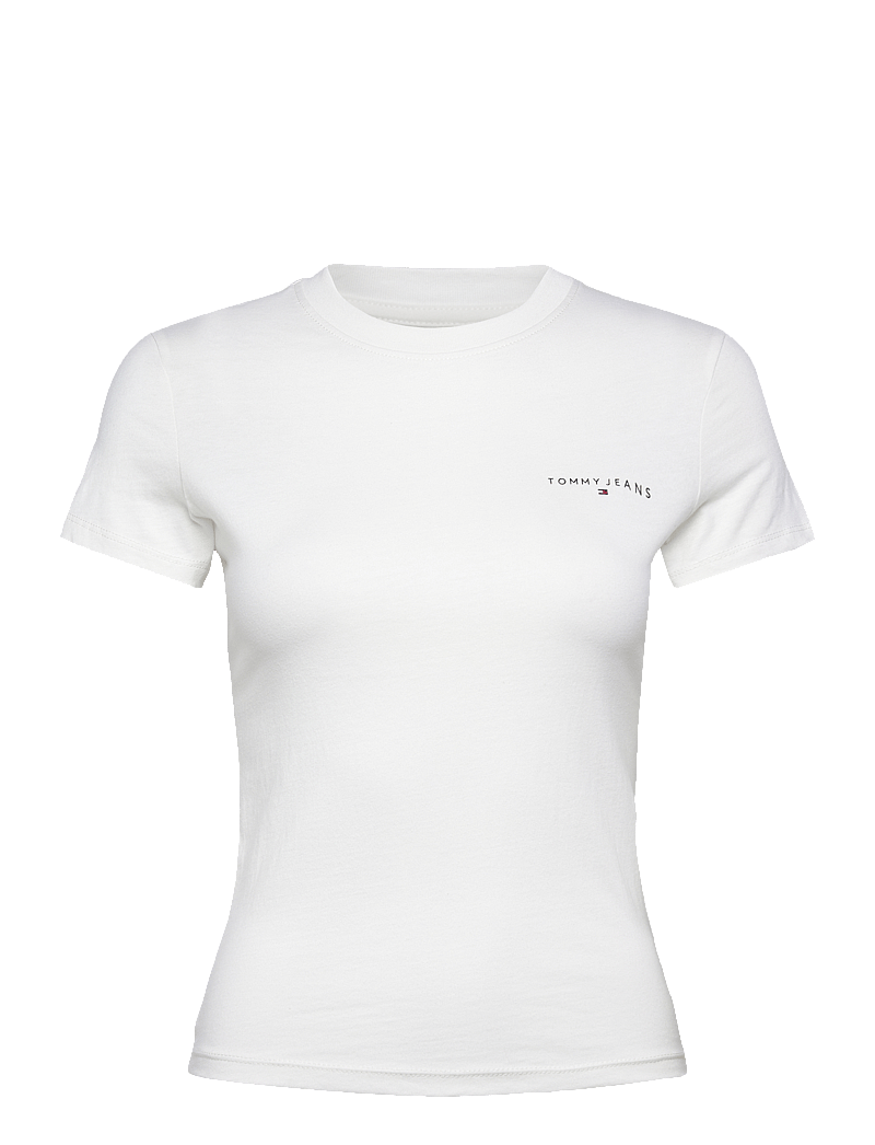 Tommy Jeans - TJW SLIM LINEAR SS TEE EXT - t-shirts - ancient white - 1