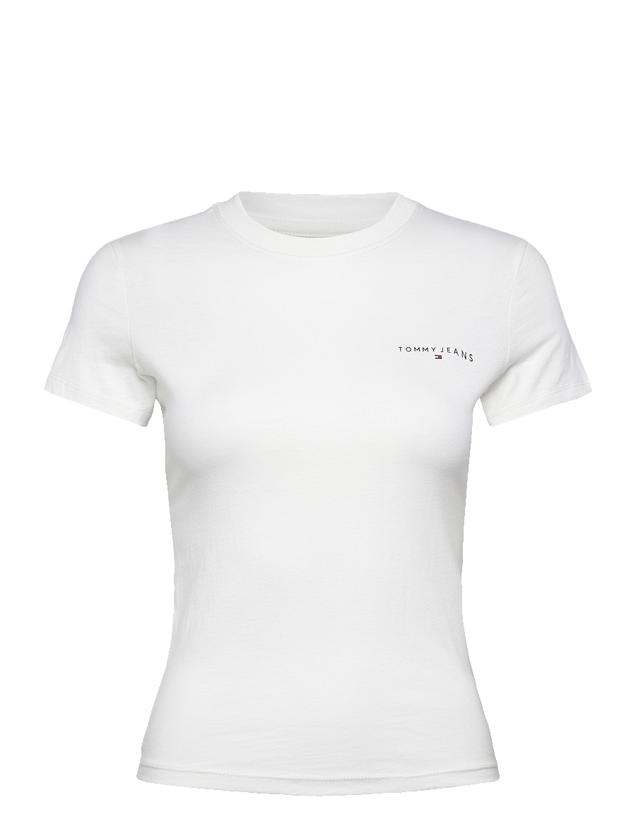 Tommy Jeans - TJW SLIM LINEAR SS TEE EXT - t-shirts - ancient white - 1
