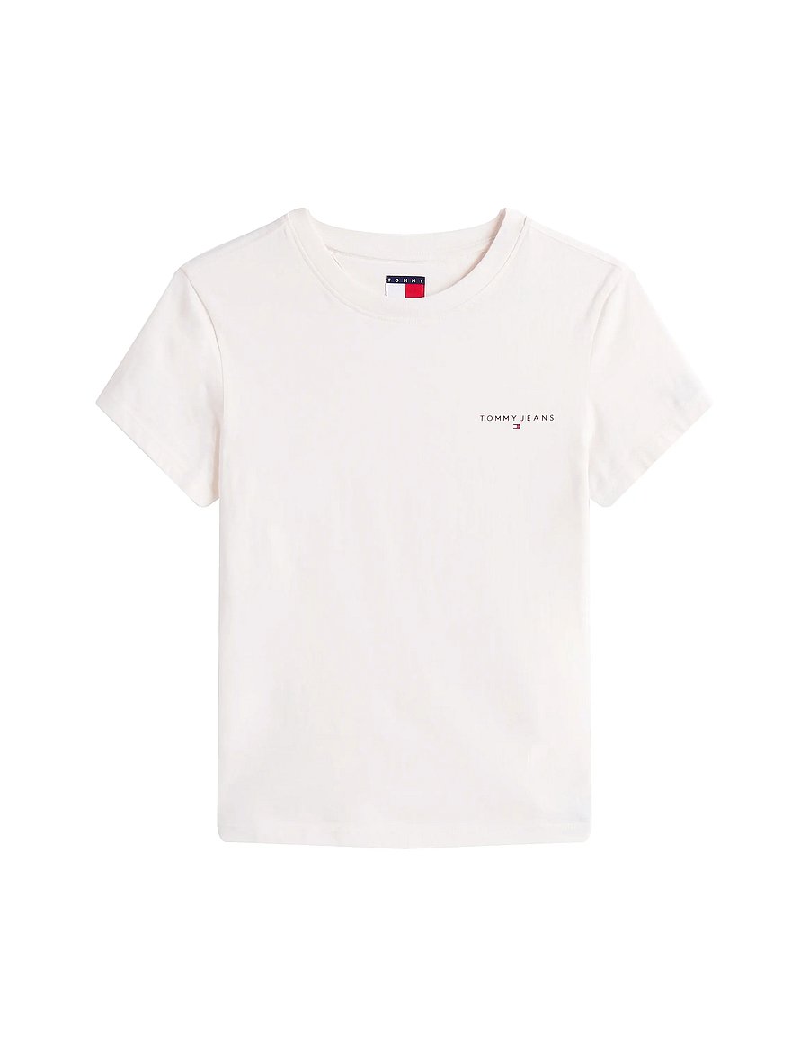 Tommy Jeans - TJW SLIM LINEAR SS TEE EXT - t-shirts - ancient white - 5