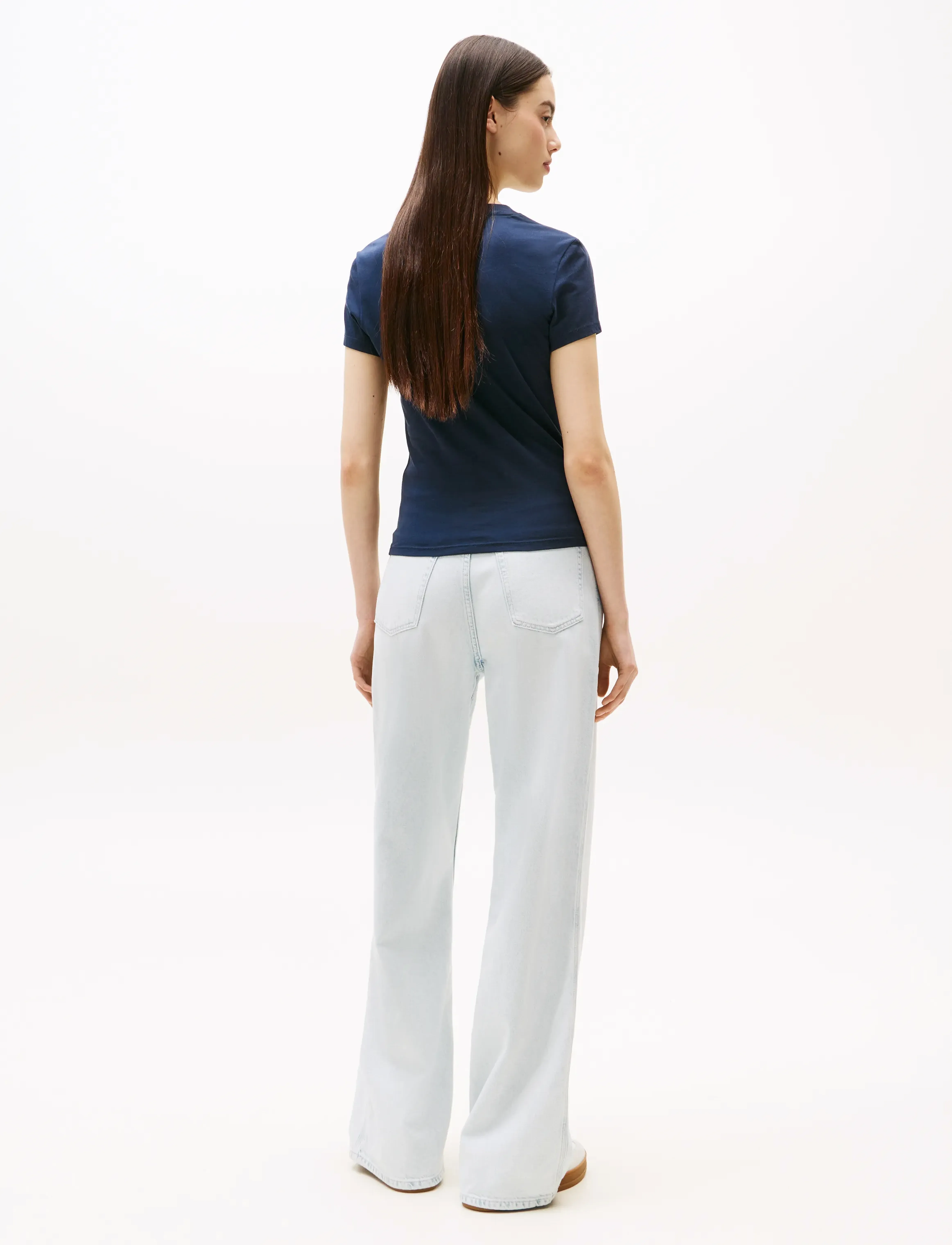 Tommy Jeans - TJW SLIM LINEAR SS TEE EXT - dark night navy - 4