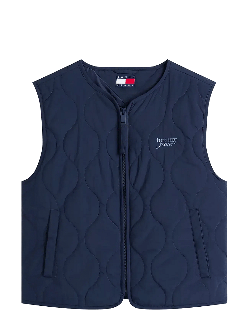 Tommy Jeans - TJW ONION QUILT VEST - herbstjacken - dark night navy - 1