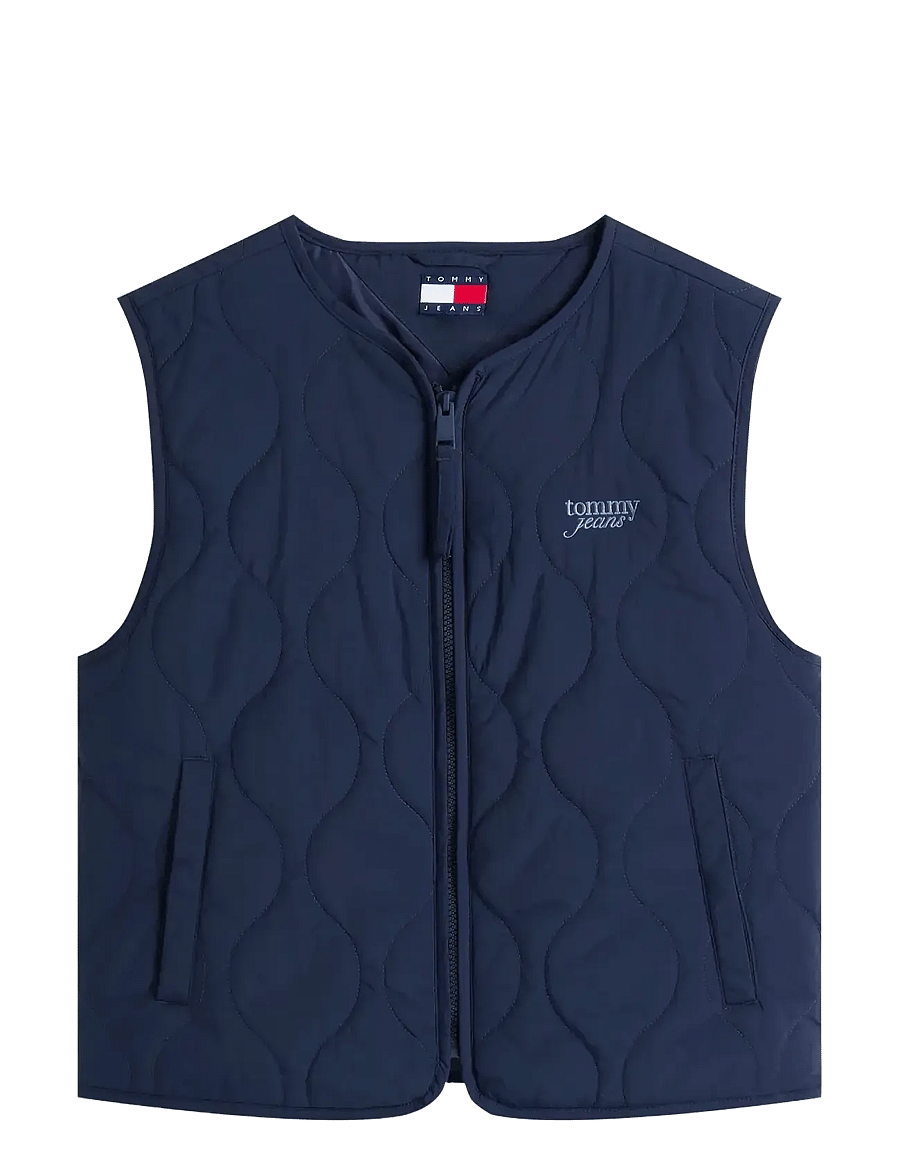 Tommy Jeans - TJW ONION QUILT VEST - lentejassen - dark night navy - 1