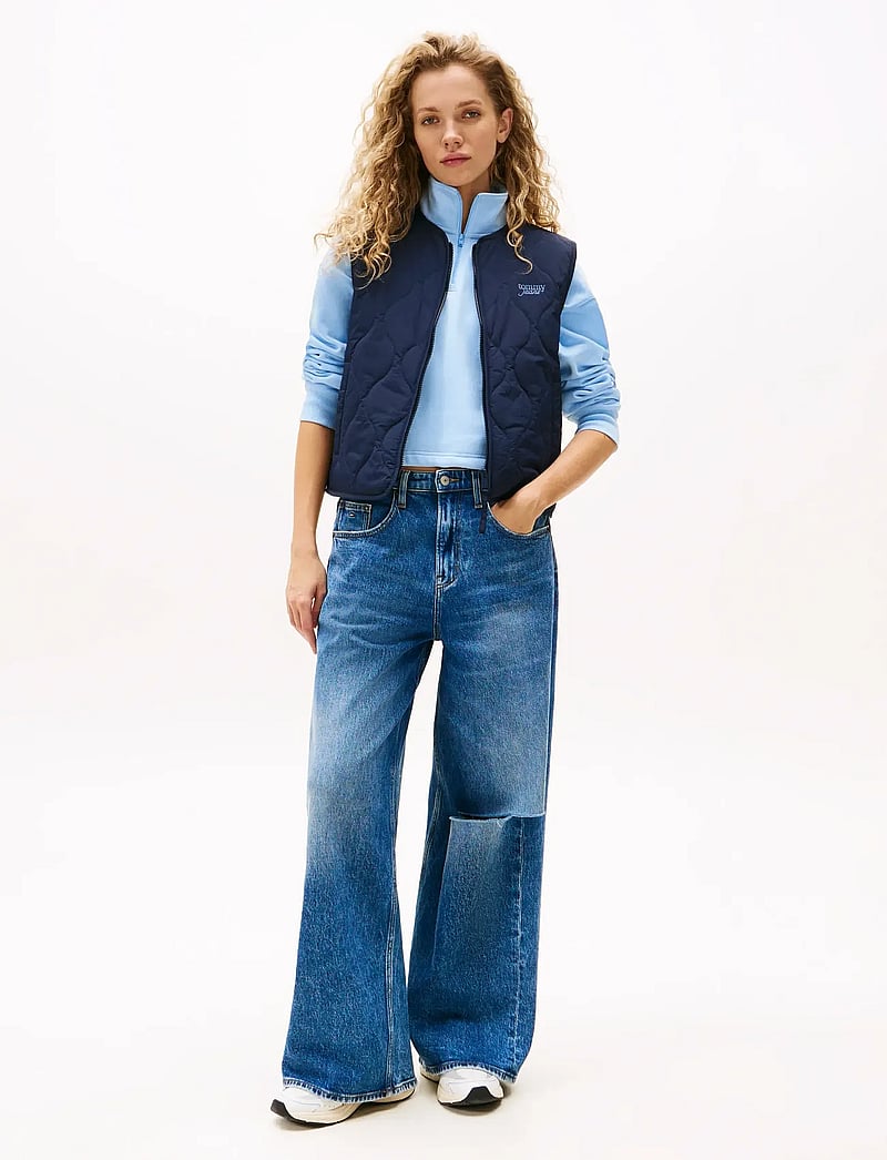 Tommy Jeans - TJW ONION QUILT VEST - herbstjacken - dark night navy - 3