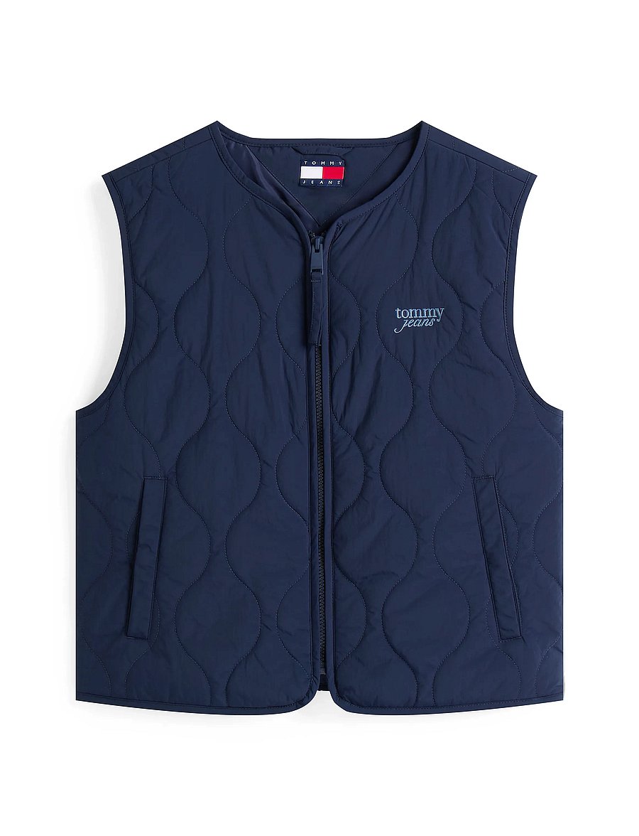 Tommy Jeans - TJW ONION QUILT VEST - lentejassen - dark night navy - 4