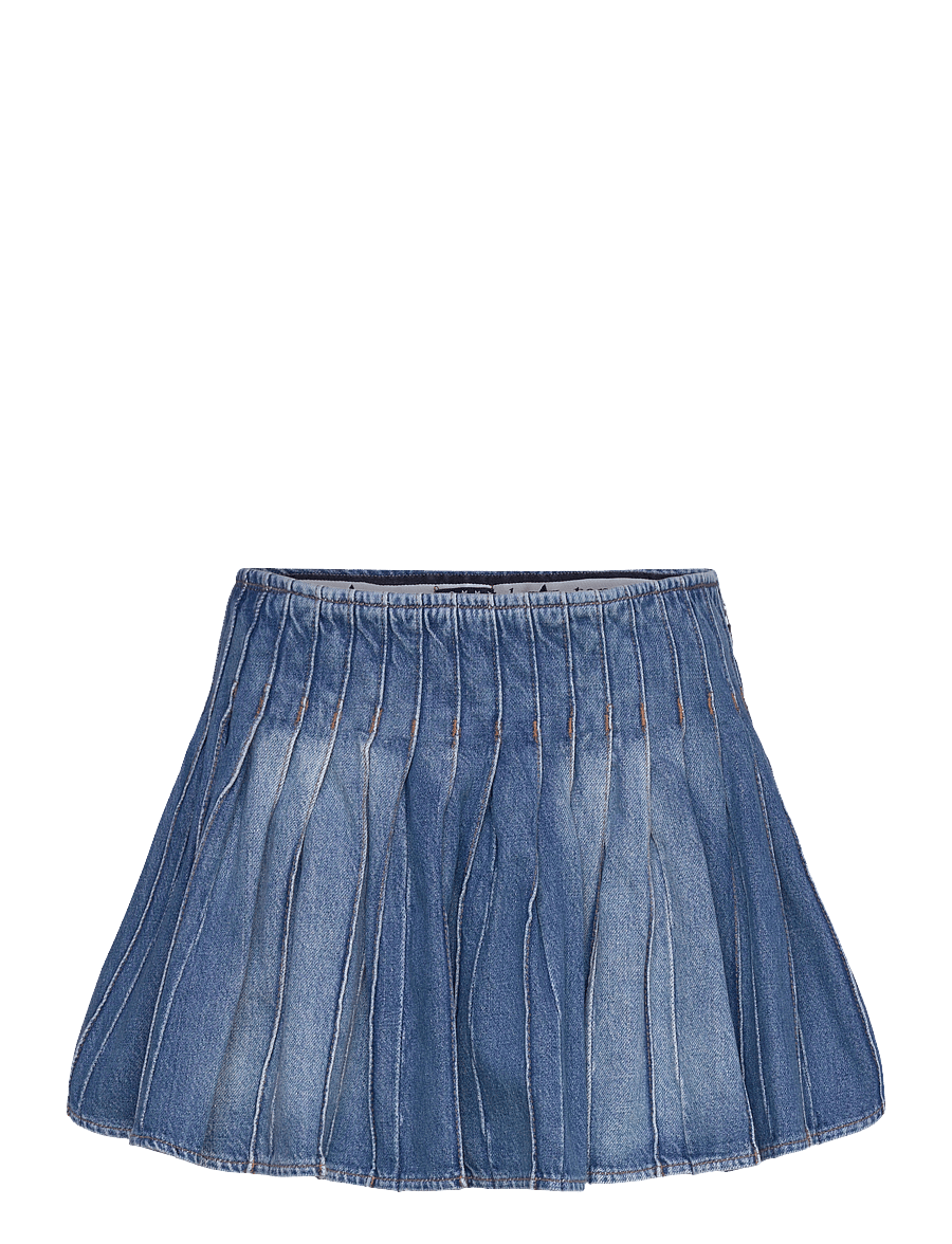 Tommy Jeans - TOMMY GIRL PLEATED DENIM SKIRT - plisserede nederdele - indigo wash - 1