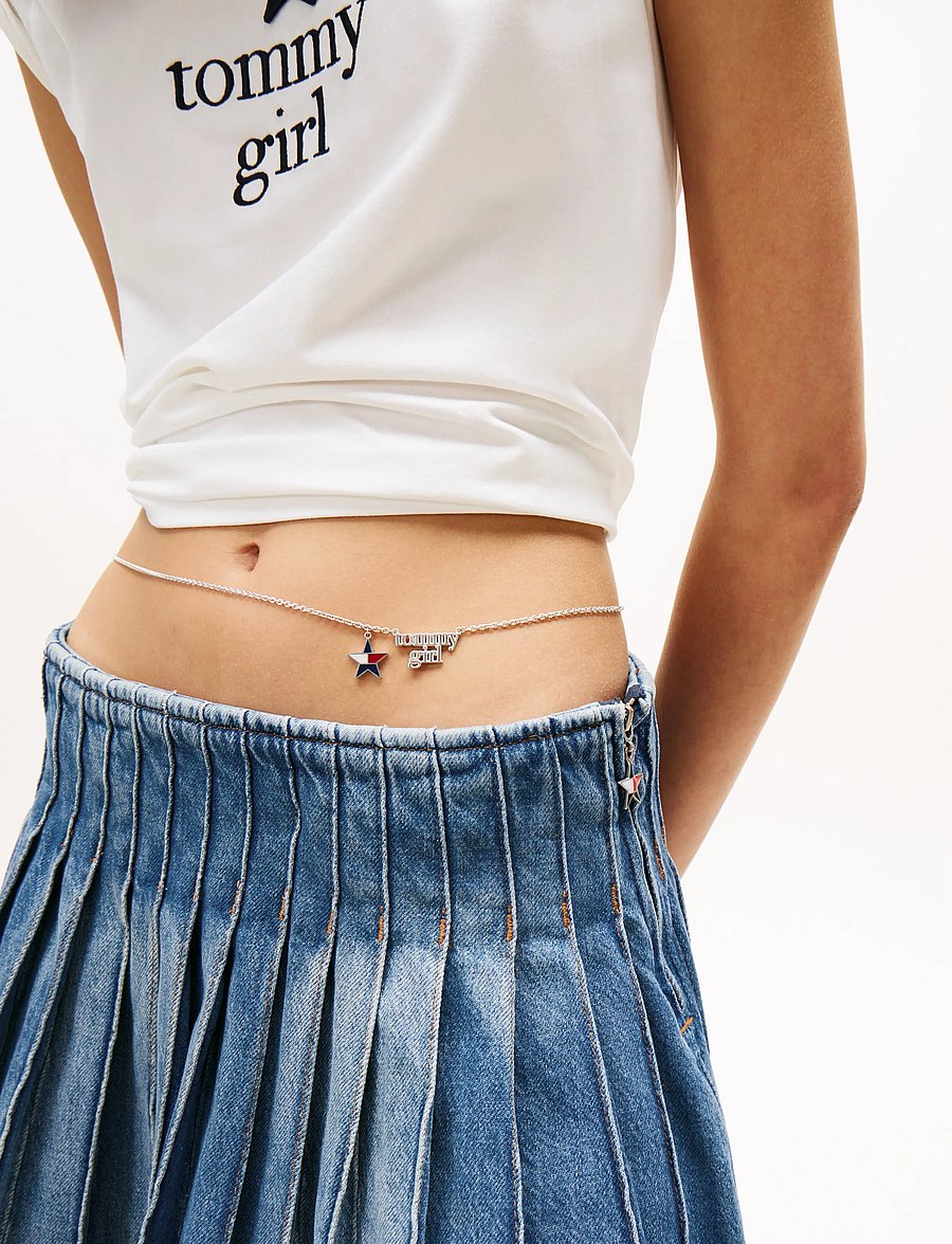 Tommy Jeans - TOMMY GIRL PLEATED DENIM SKIRT - plisserede nederdele - indigo wash - 5