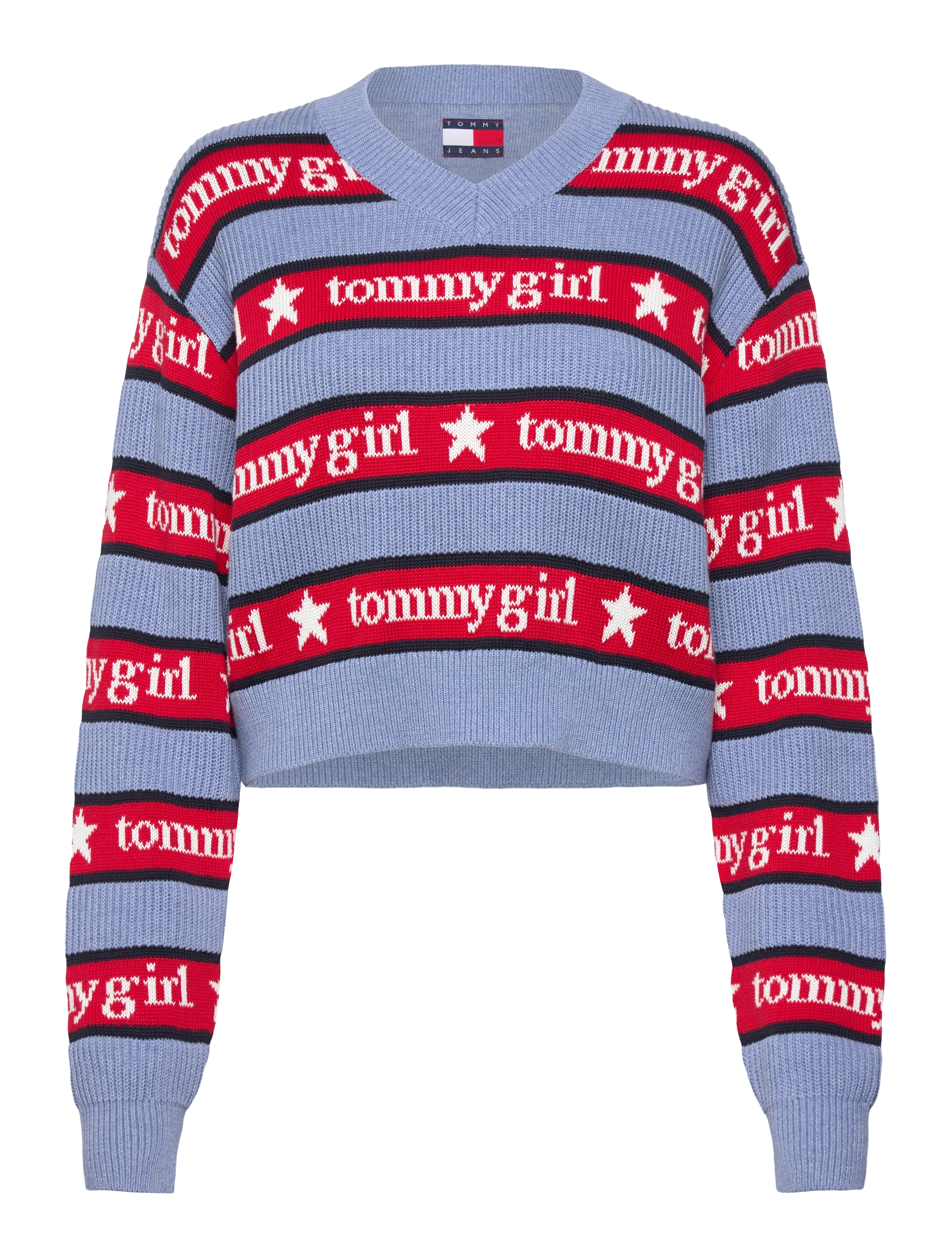 Tommy Jeans TOMMY GIRL STRIPE SWEATER - Transitional Layering - SWEET BLUE / blue