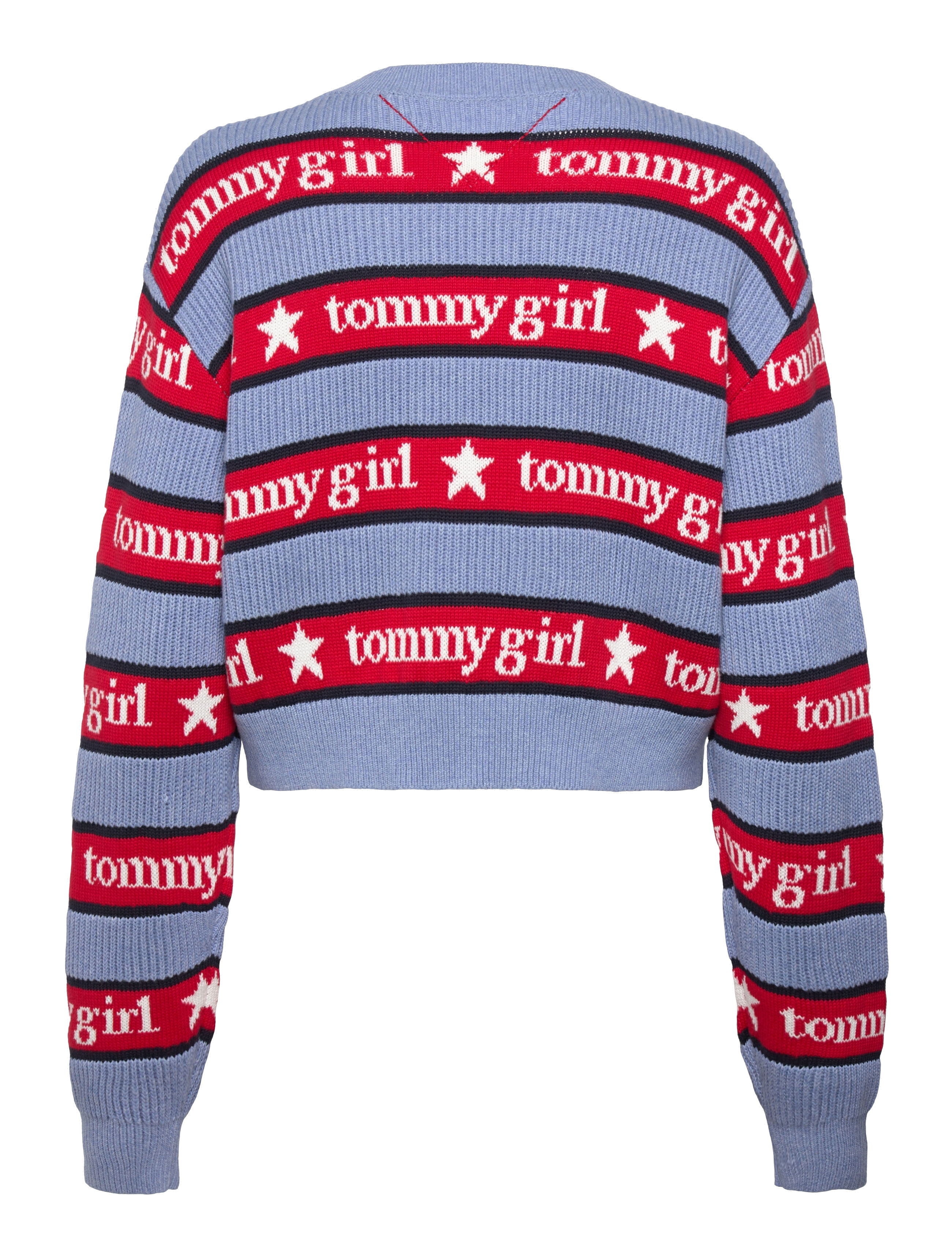 Tommy Jeans - TOMMY GIRL STRIPE SWEATER - striktrøjer - sweet blue - 2