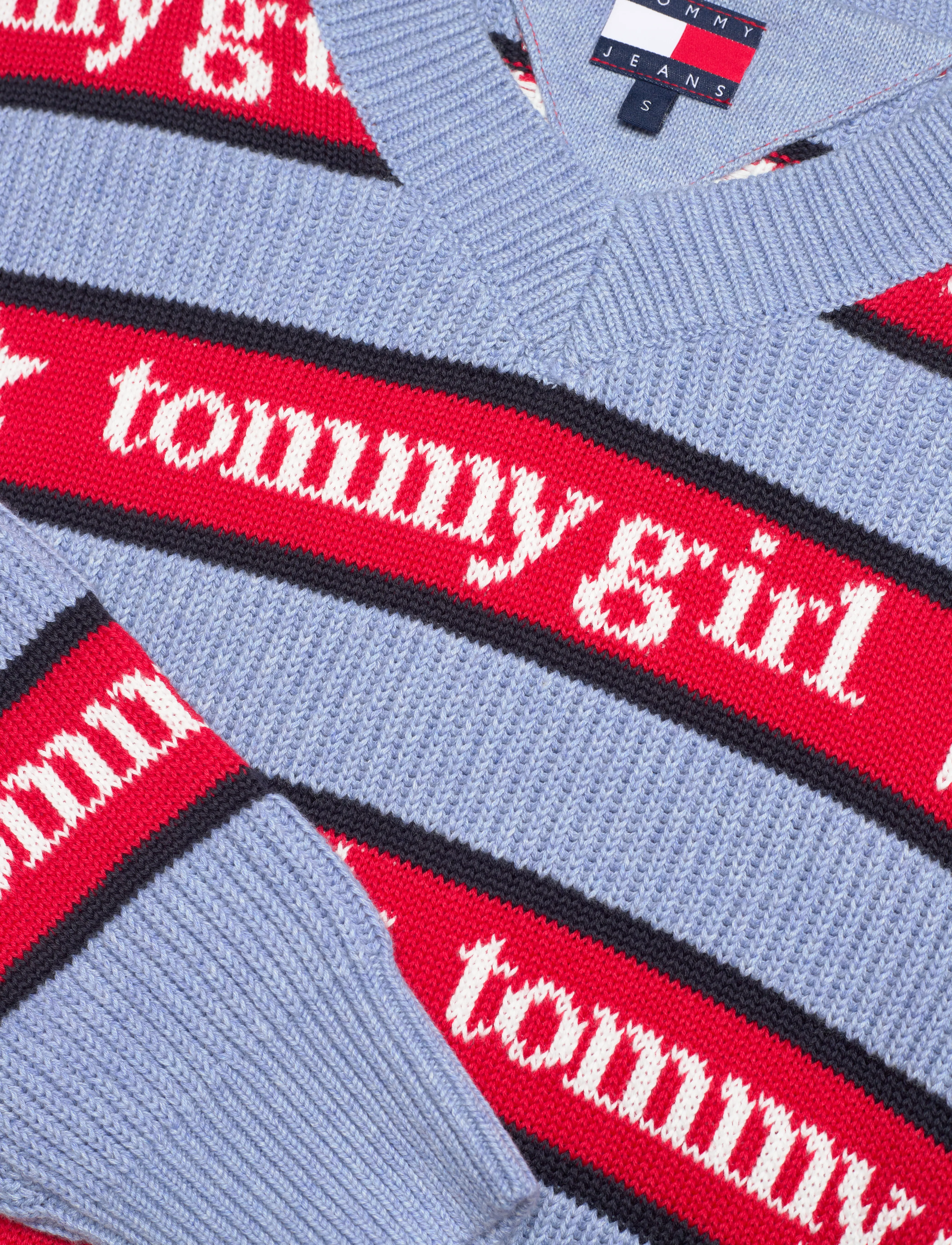 Tommy Jeans - TOMMY GIRL STRIPE SWEATER - striktrøjer - sweet blue - 5