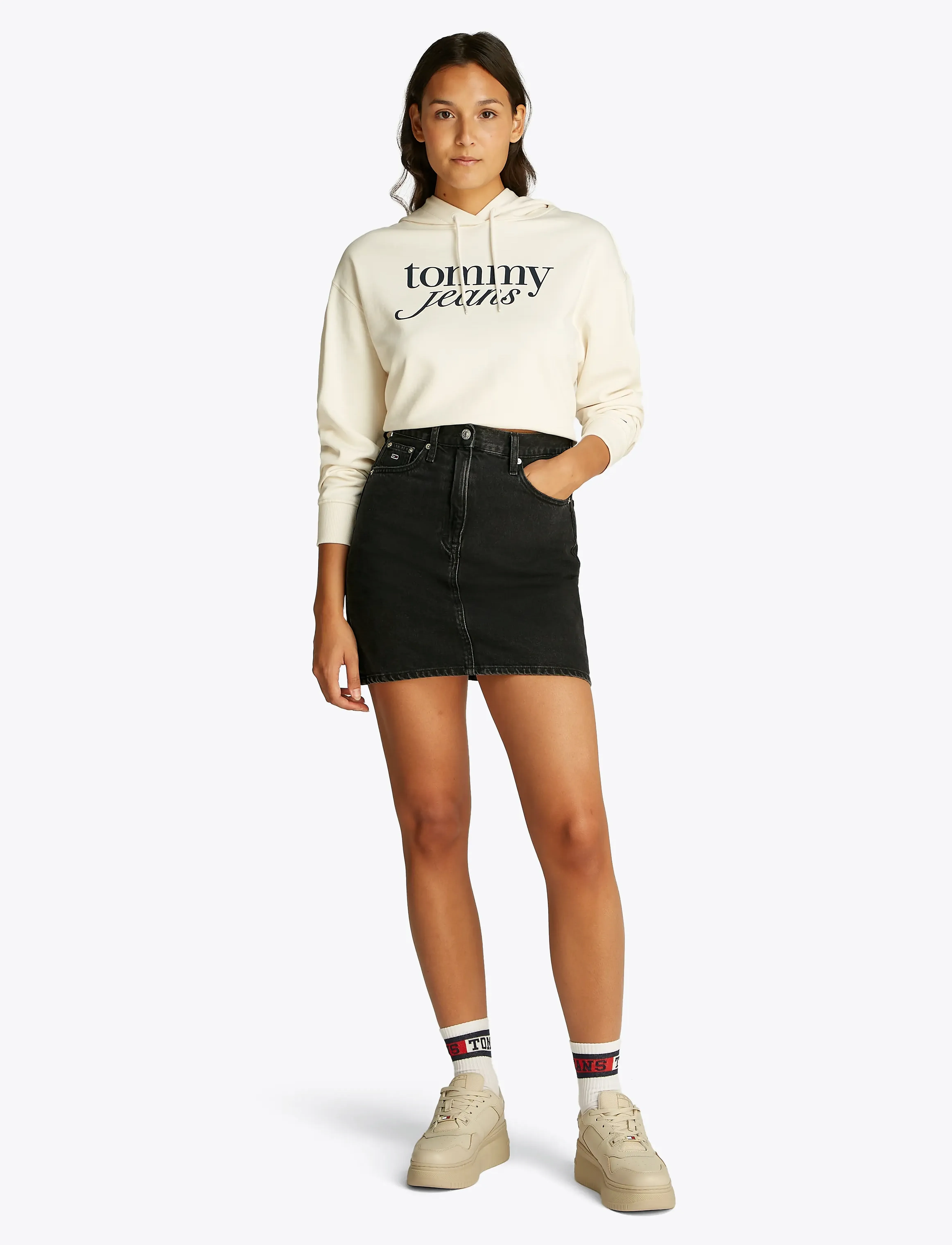Tommy Jeans - MOM SKIRT BI8080 - jeanskjolar - denim black - 4