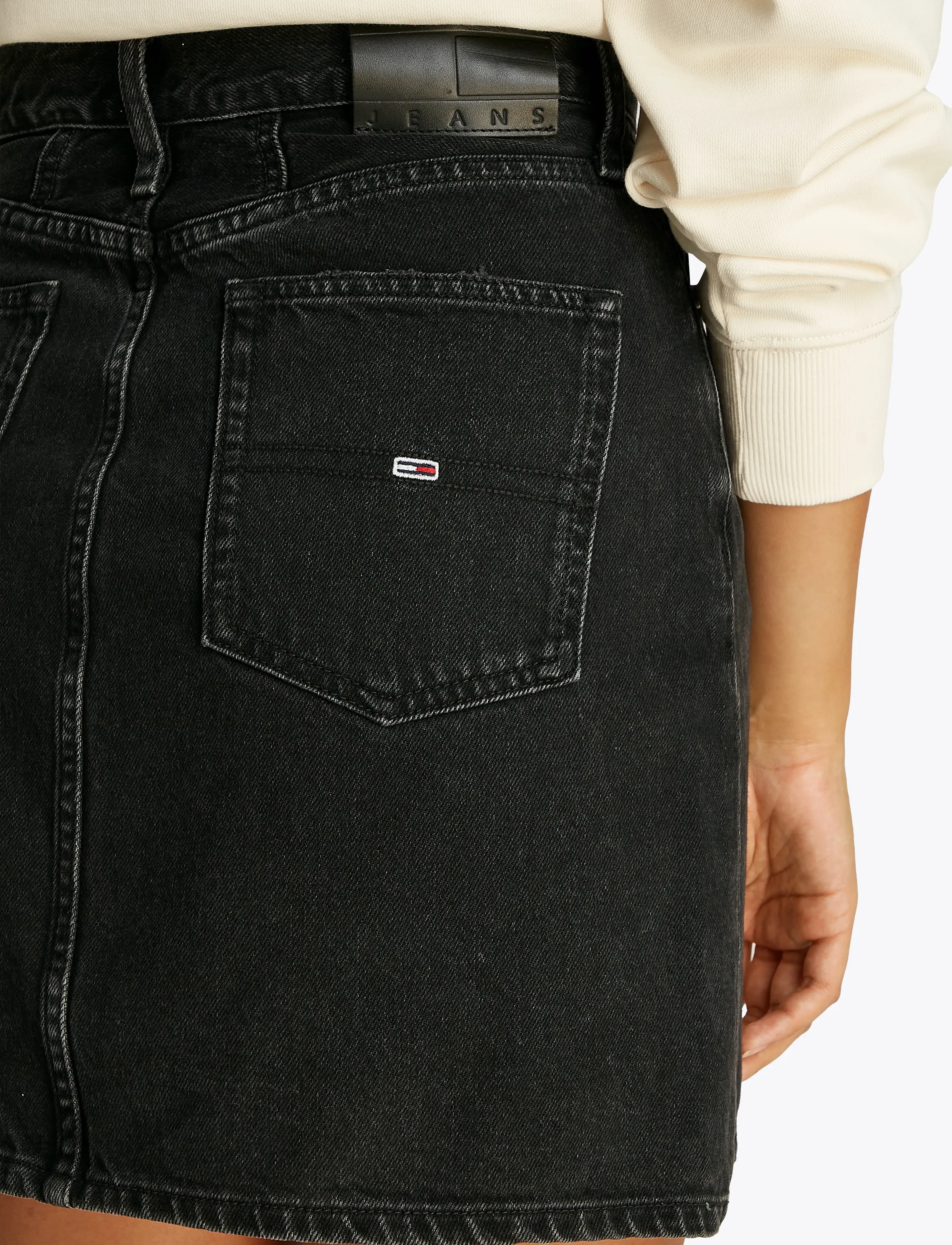 Tommy Jeans - MOM SKIRT BI8080 - farkkuhameet - denim black - 5