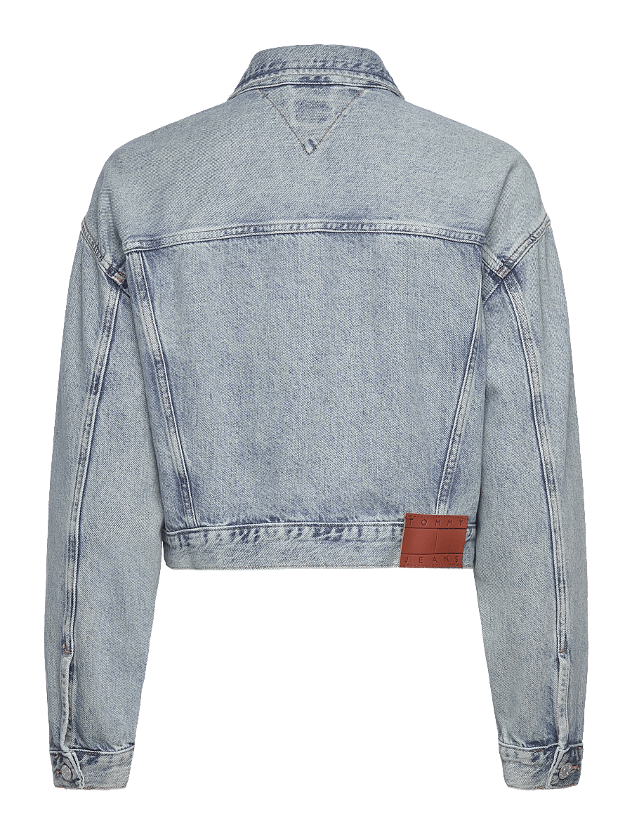 Tommy Jeans - OVSZ CROP TRUCKER JACKET BI6012 - frühlingsjacken - denim light - 2