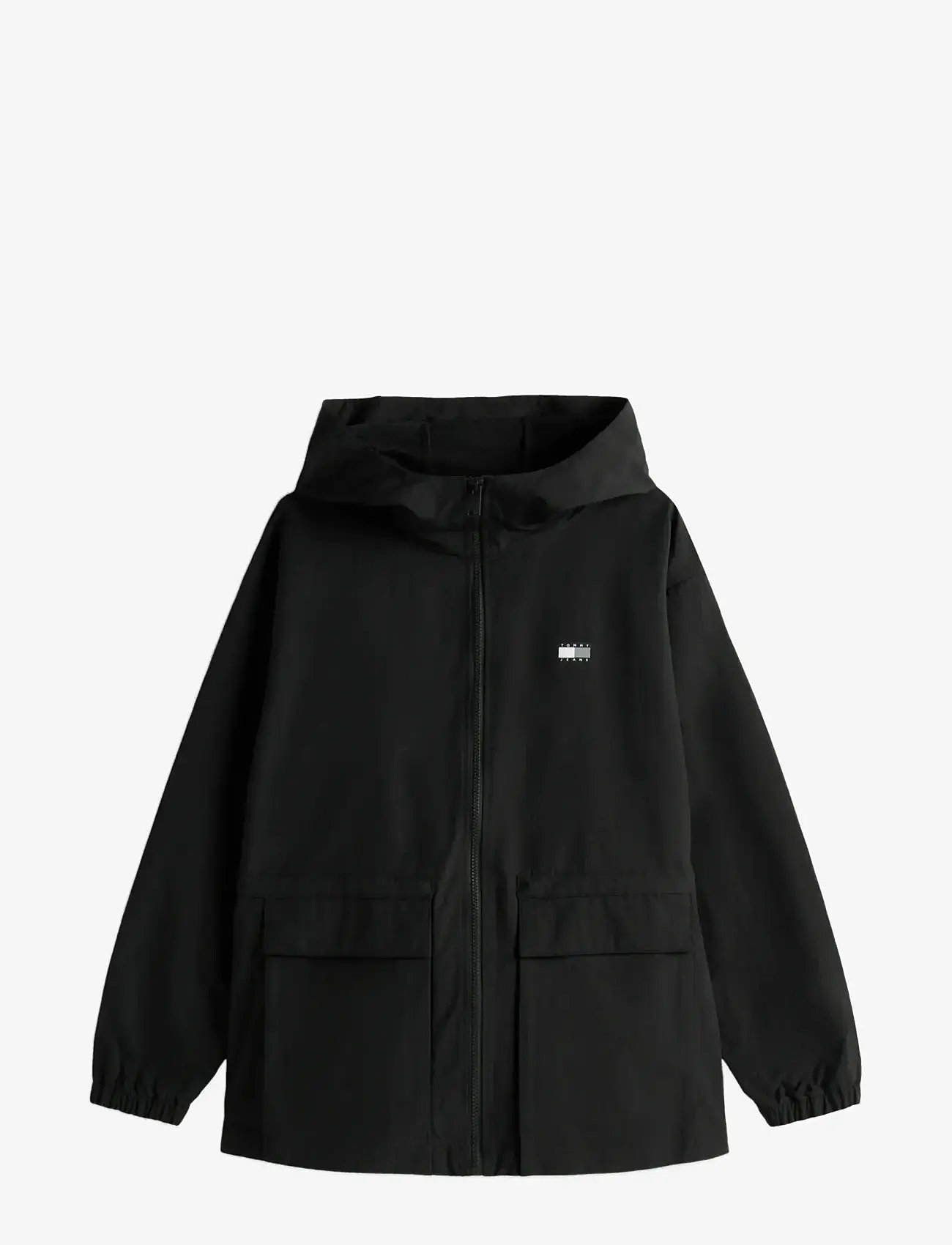 Tommy Jeans - TJW MIDI HOODED WINDBREAKER - vindjakker - black - 1