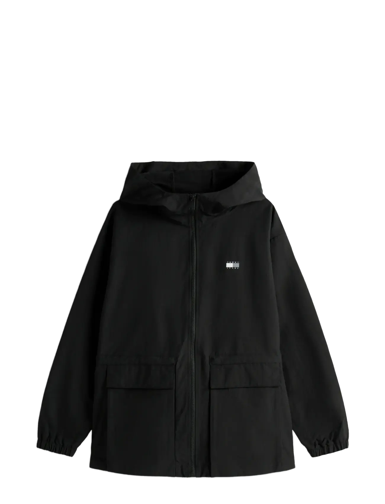 Tommy Jeans TJW MIDI HOODED WINDBREAKER - Jakker & Kåper - BLACK / black
