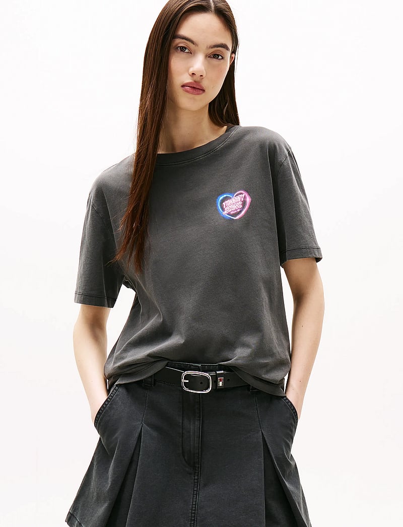 Tommy Jeans - TJW RLX NEON SS TEE EXT - t-särgid - black - 0
