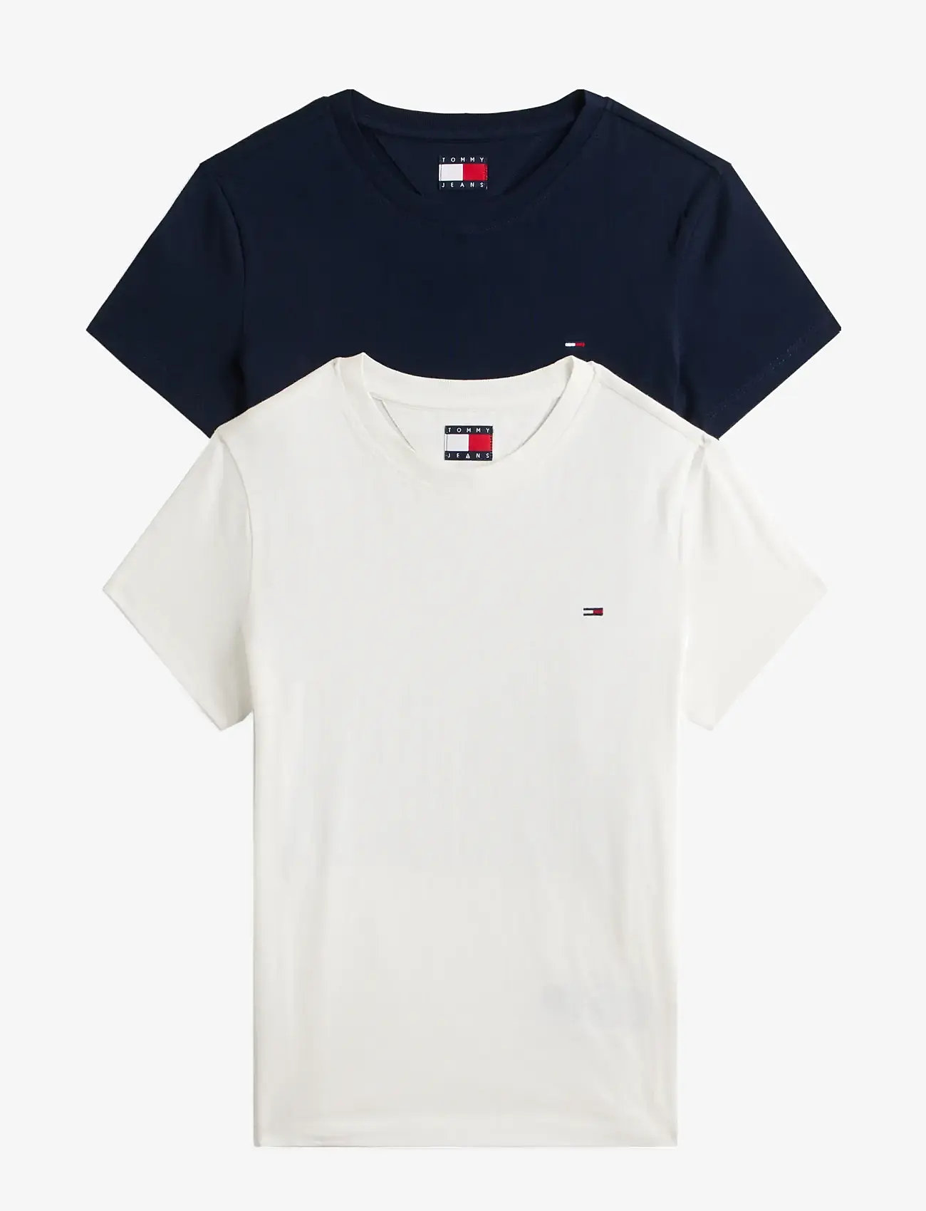 Tommy Jeans - TJW 2PACK C-NECK TEE - t-shirts - ecru / dark night navy - 1
