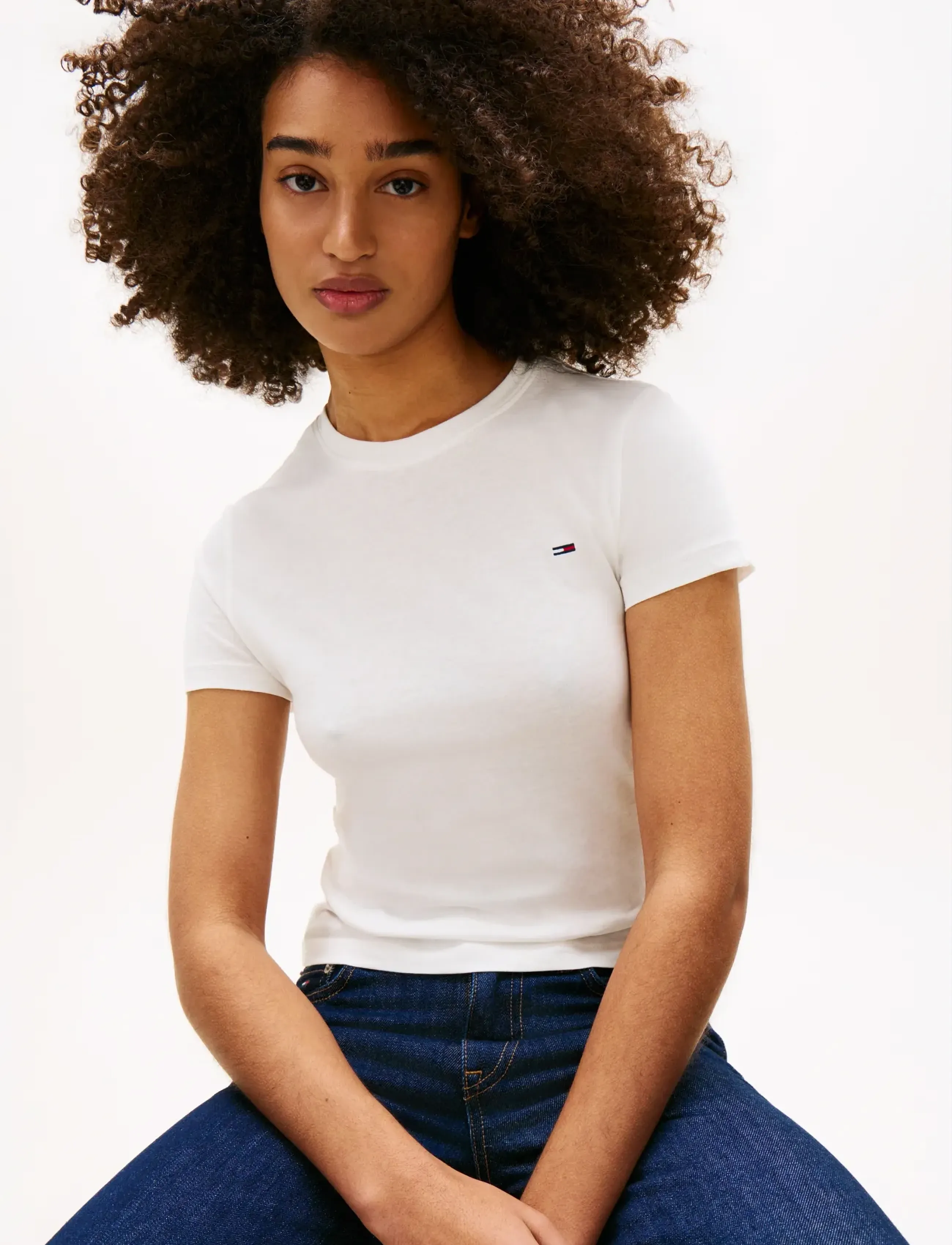 Tommy Jeans TJW 2PACK C-NECK TEE - Tøj - ECRU   LAVISH CERISE / multi