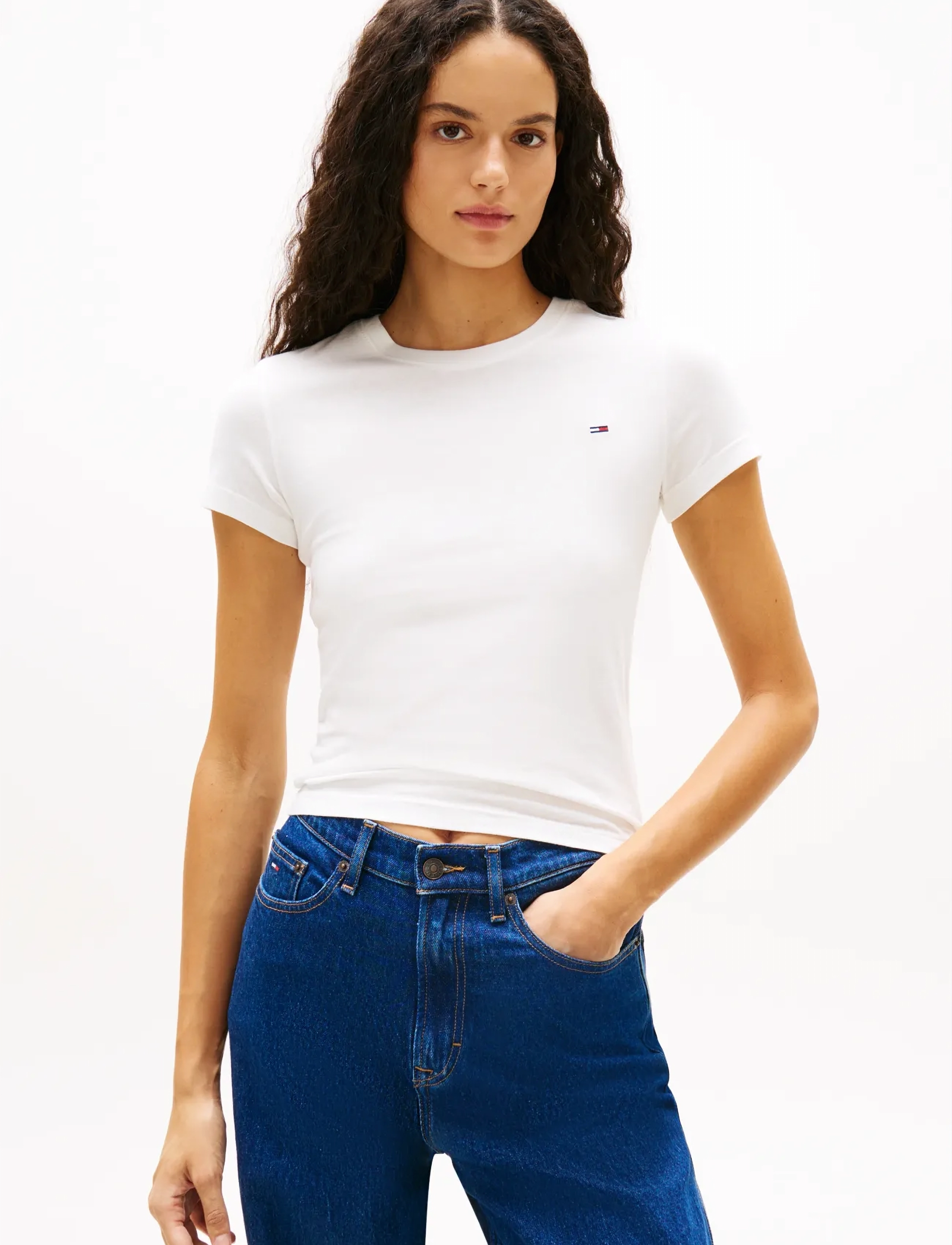 Tommy Jeans - TJW 2PACK C-NECK TEE - marškinėliai - ecru   periwinkle dust - 2