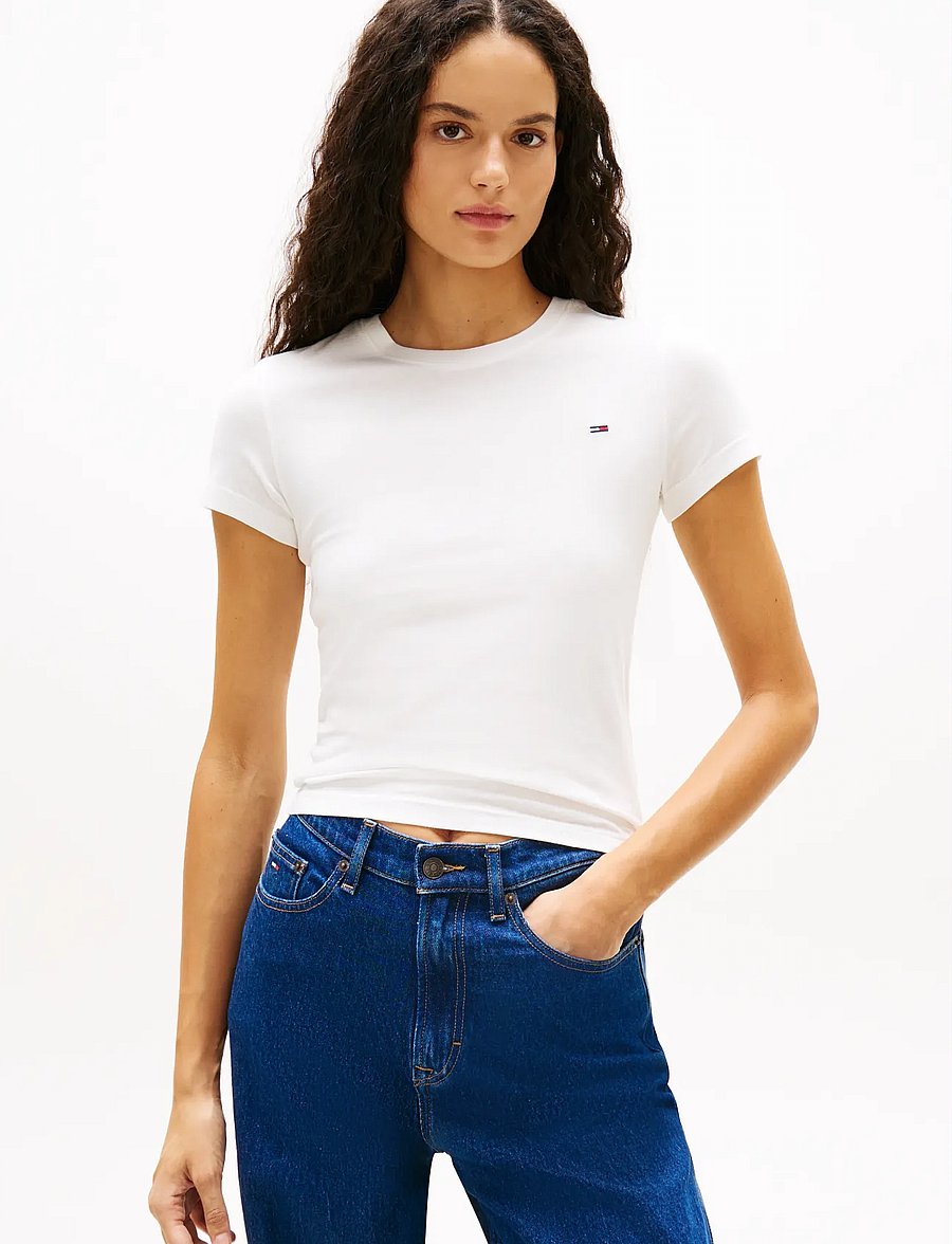 Tommy Jeans - TJW 2PACK C-NECK TEE - marškinėliai - ecru periwinkle dust - 2