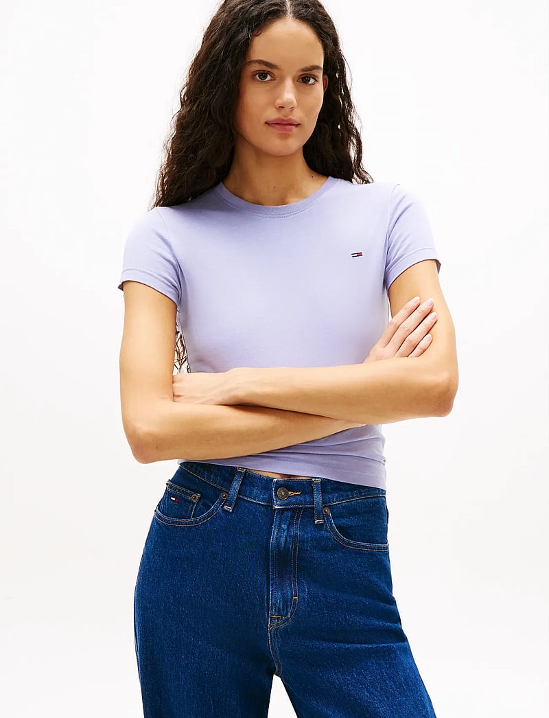 Tommy Jeans - TJW 2PACK C-NECK TEE - t-shirts - ecru periwinkle dust - 3