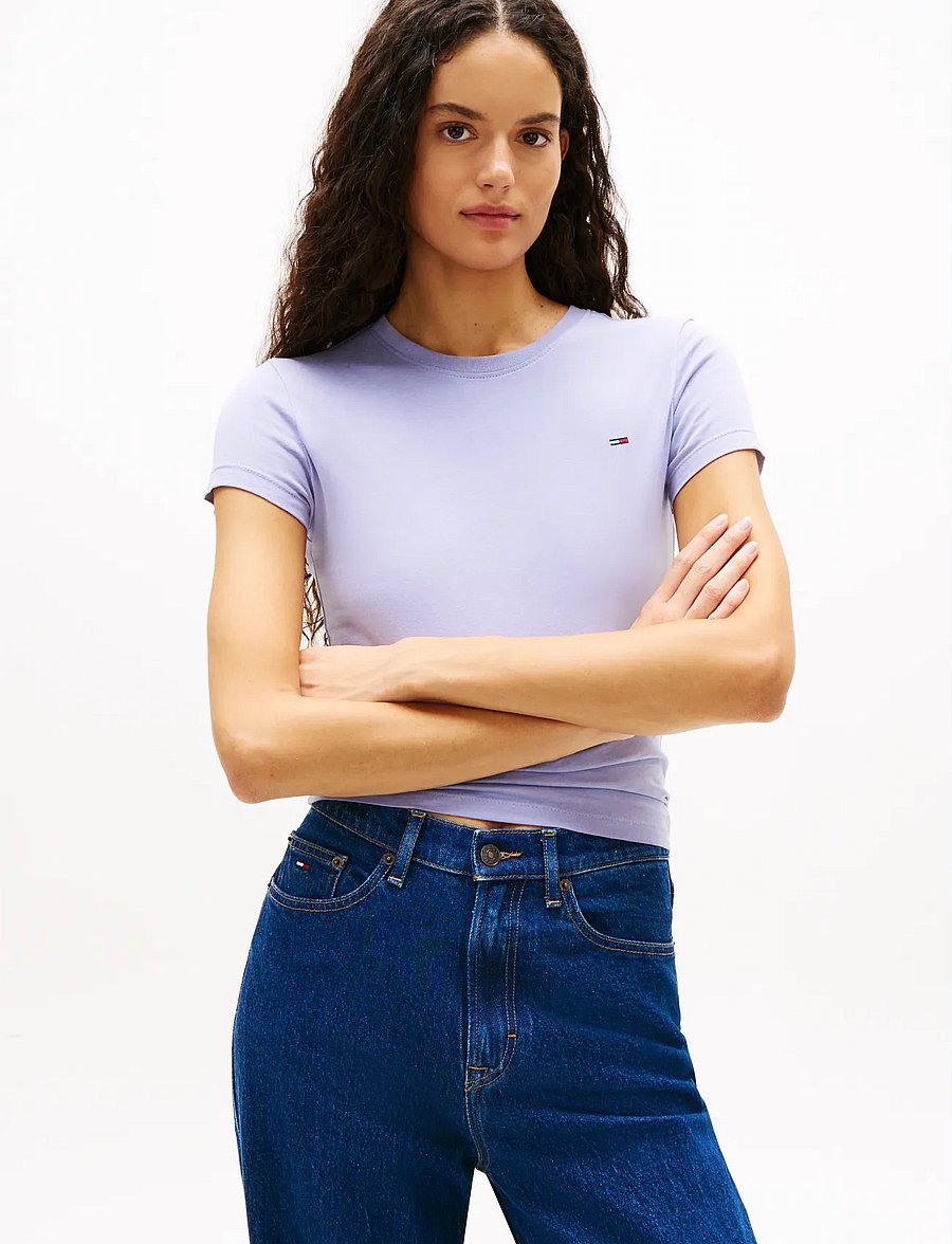 Tommy Jeans - TJW 2PACK C-NECK TEE - marškinėliai - ecru periwinkle dust - 3