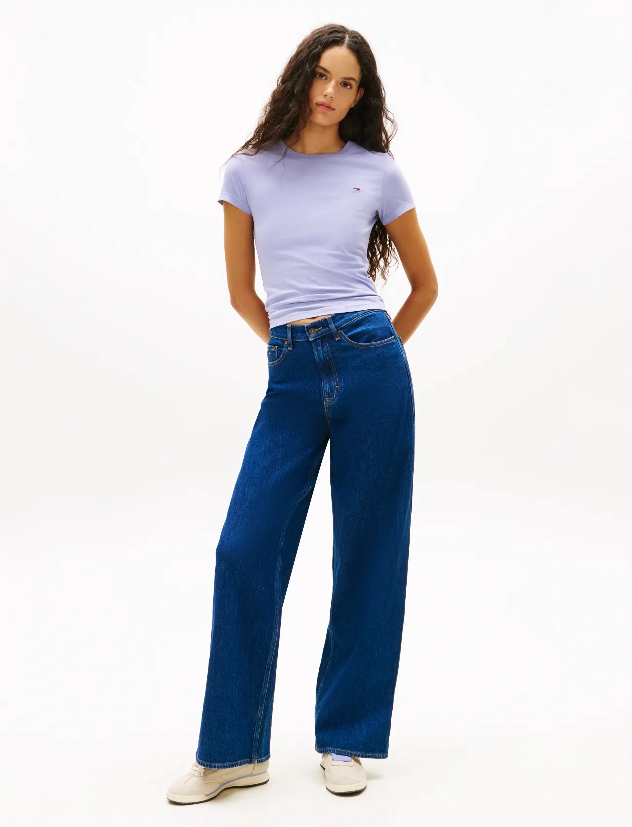 Tommy Jeans - TJW 2PACK C-NECK TEE - marškinėliai - ecru   periwinkle dust - 4