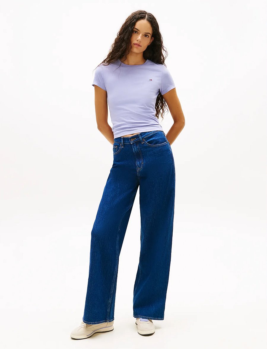 Tommy Jeans - TJW 2PACK C-NECK TEE - marškinėliai - ecru periwinkle dust - 4