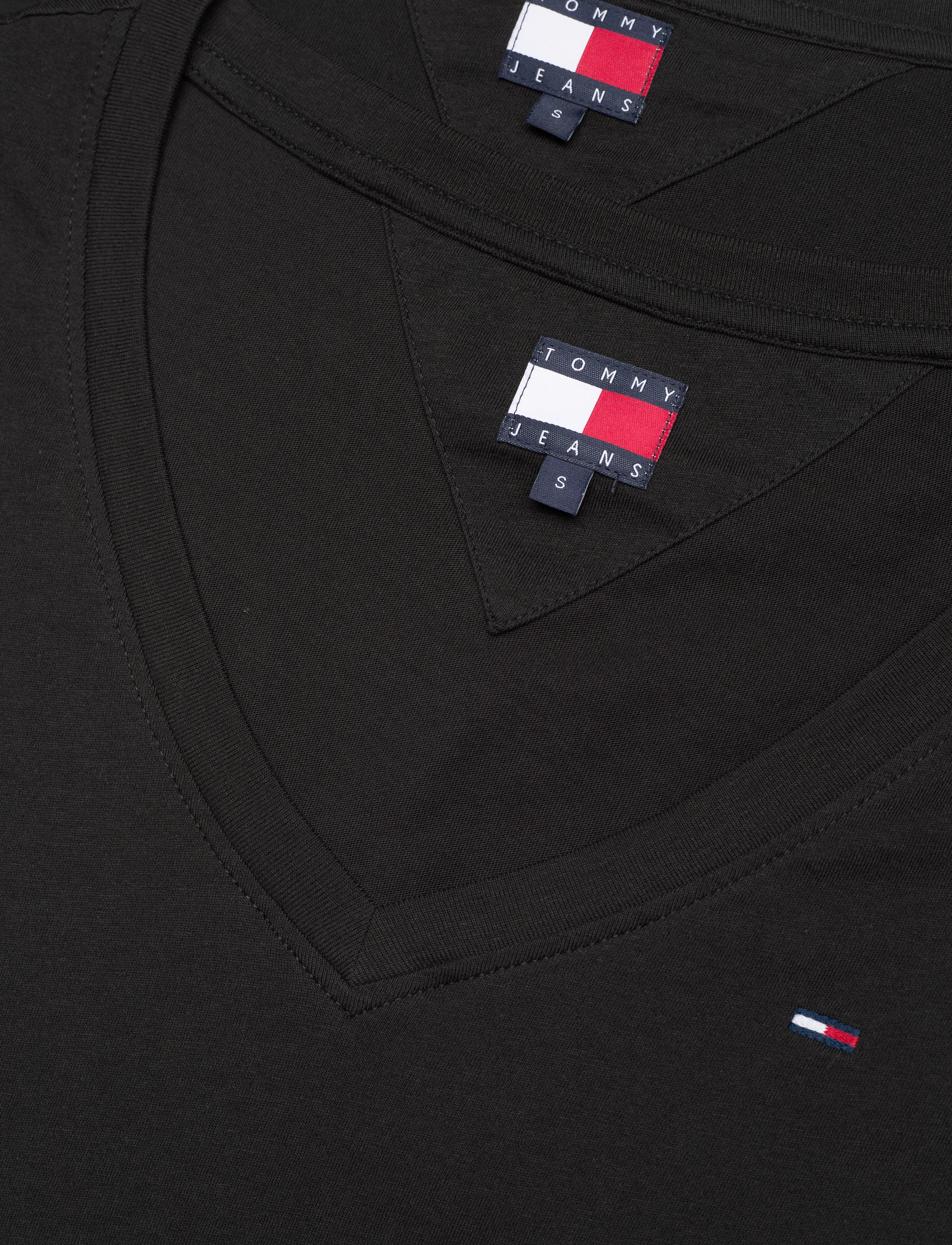 Tommy Jeans - TJW 2PACK V-NECK TEE - t-särgid - black / black - 4