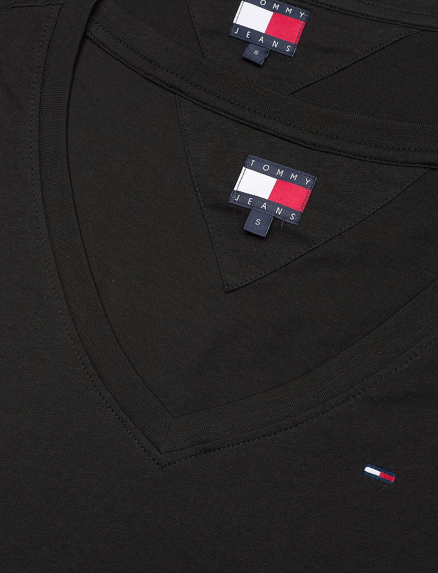 Tommy Jeans - TJW 2PACK V-NECK TEE - t-shirts - black / black - 4