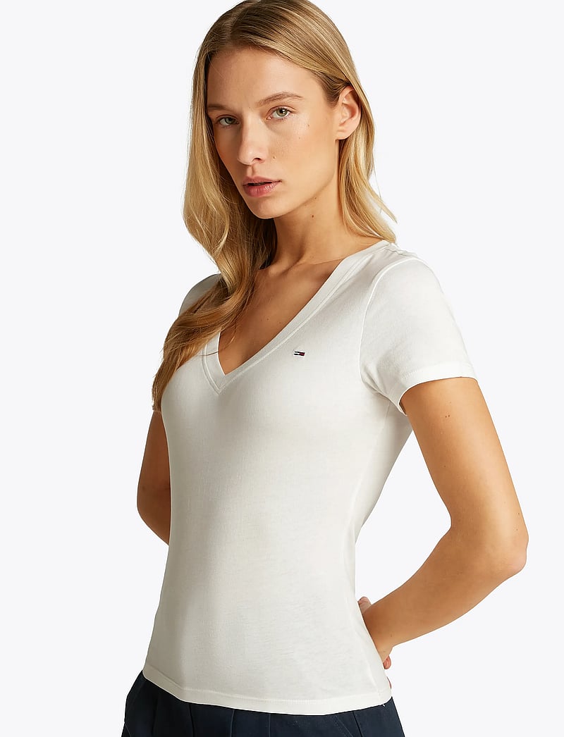 Tommy Jeans - TJW 2PACK V-NECK TEE - t-särgid - ecru / dark night navy - 5
