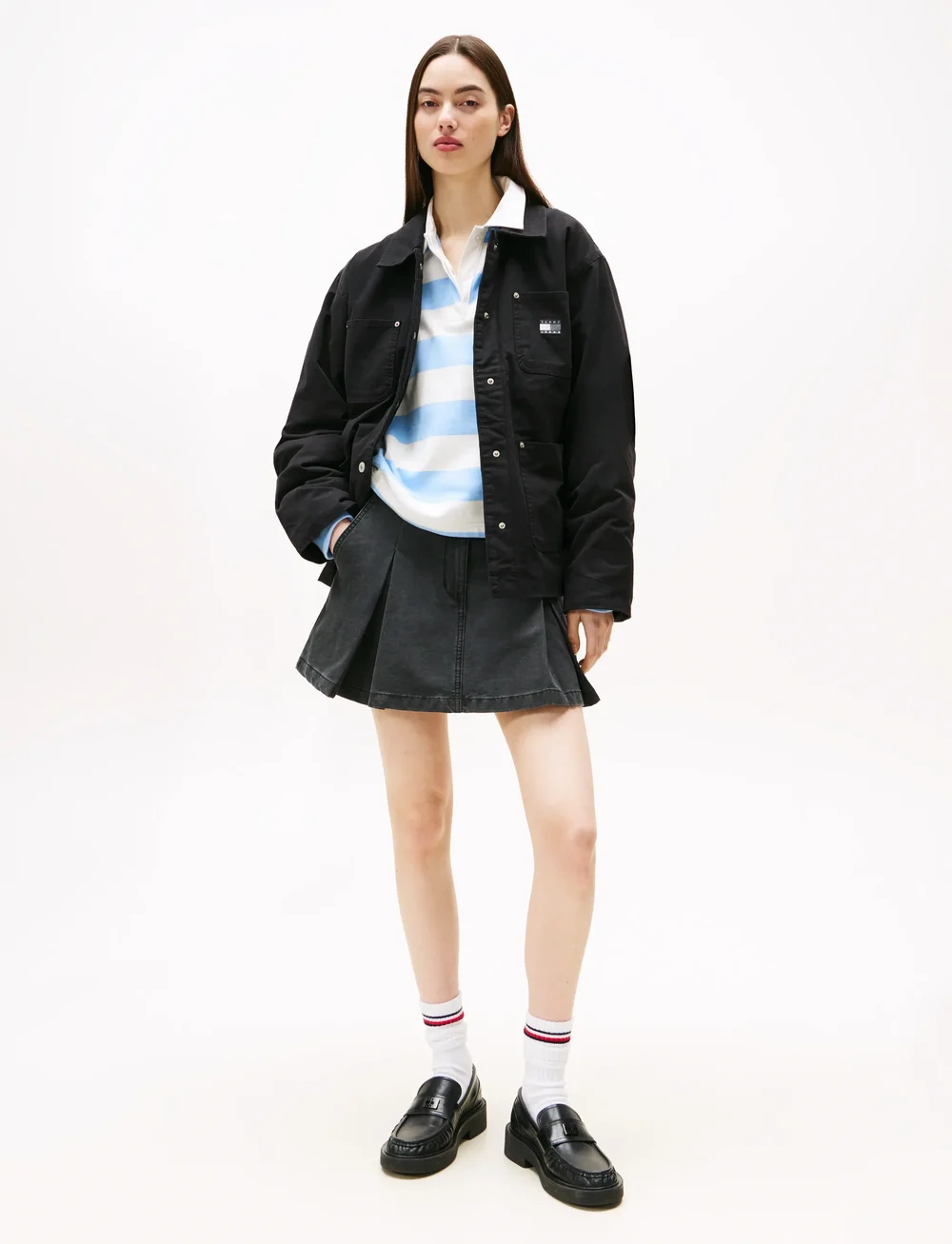 Tommy Jeans - TJW CHORE JACKET EXT - herbstjacken - black - 2