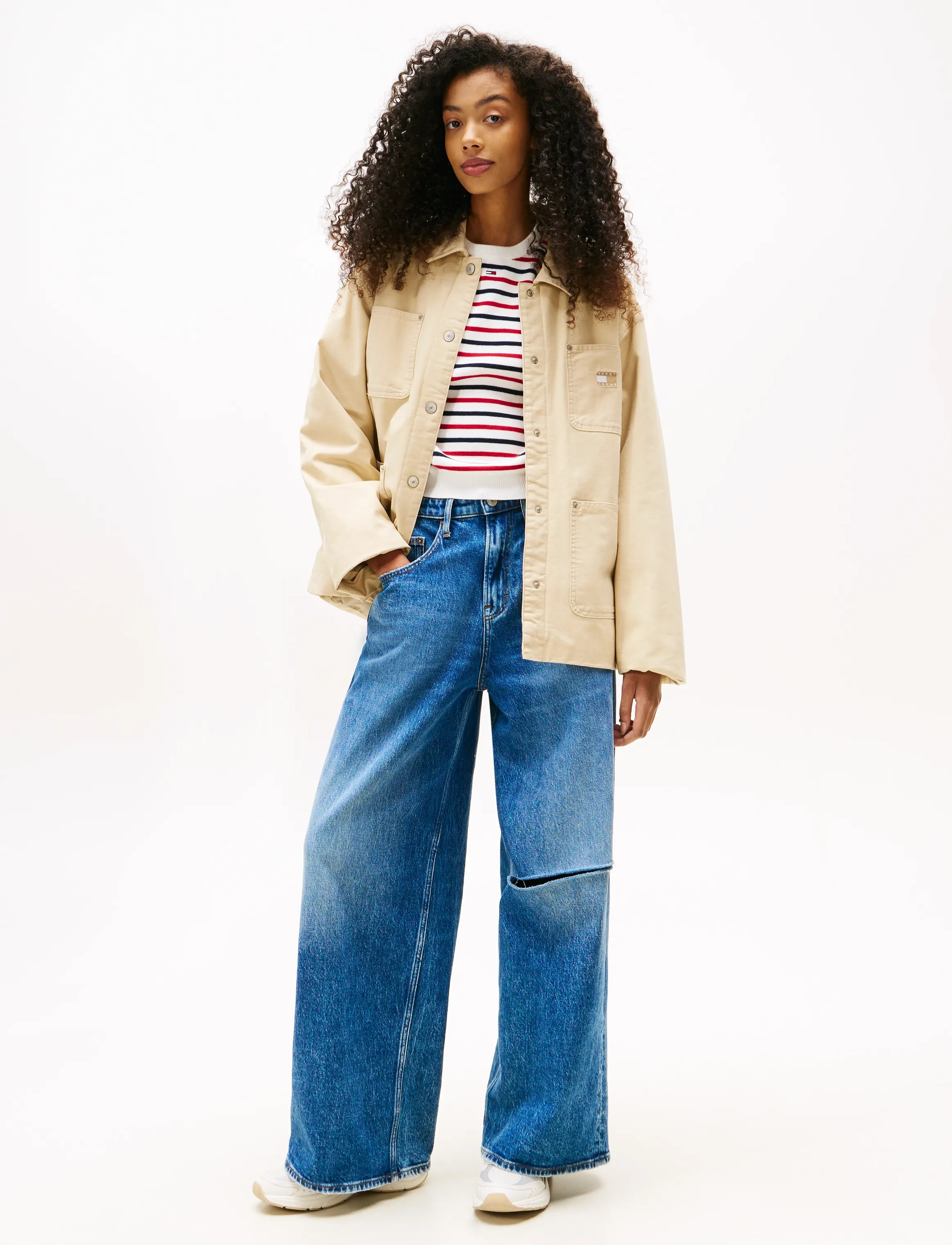 Tommy Jeans - TJW CHORE JACKET EXT - frühlingsjacken - silt - 0