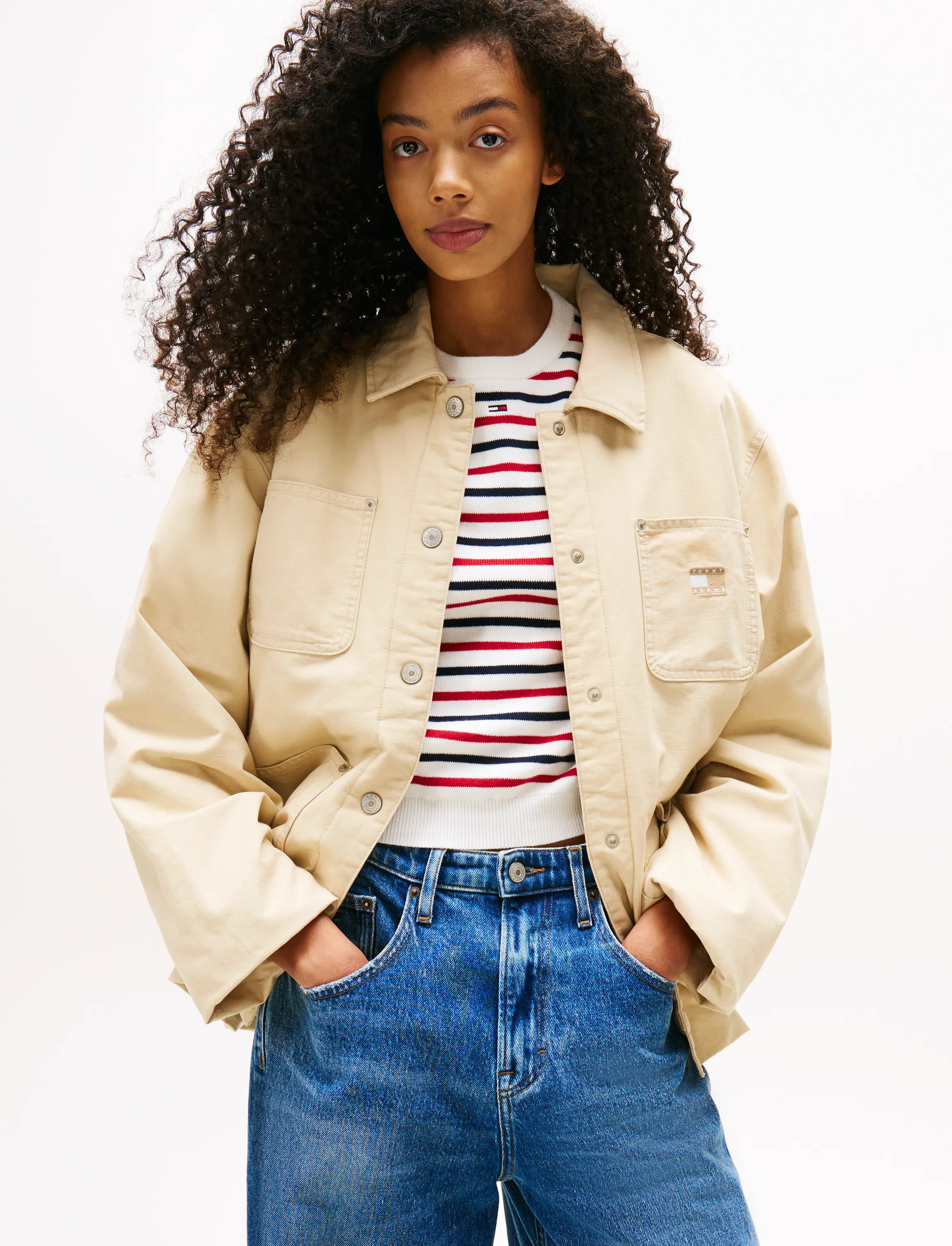 Tommy Jeans - TJW CHORE JACKET EXT - frühlingsjacken - silt - 4