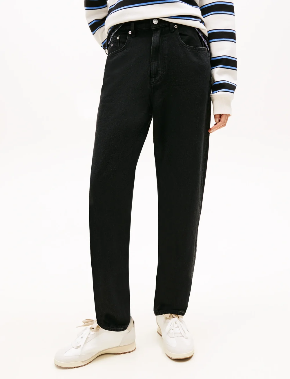 Tommy Jeans - MOM JEAN UHR TPR AI4185 - tavalised teksad - denim black - 0