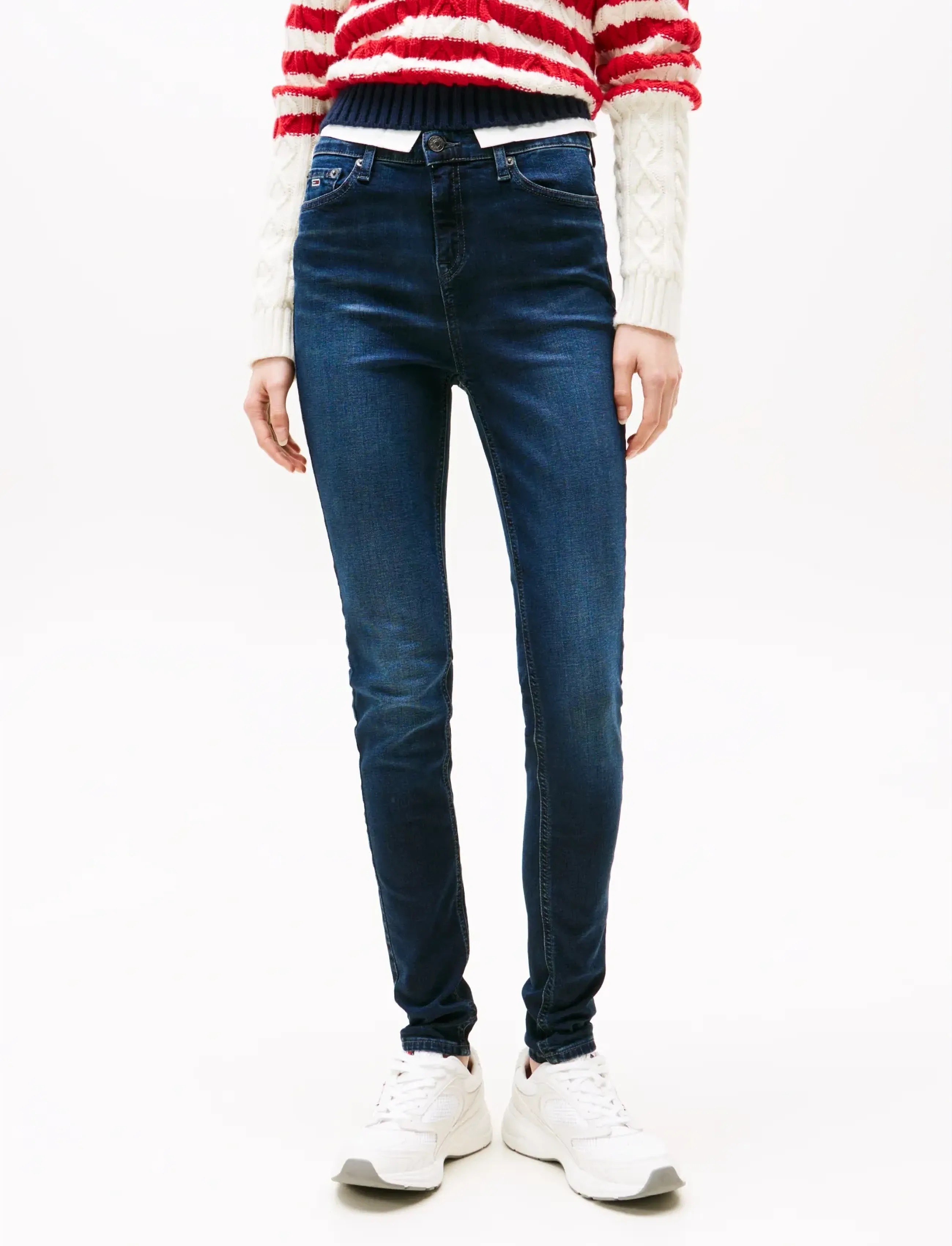 Tommy Jeans - NORA MD SKN CH1269 - skinny-gallabuxur - denim dark - 0