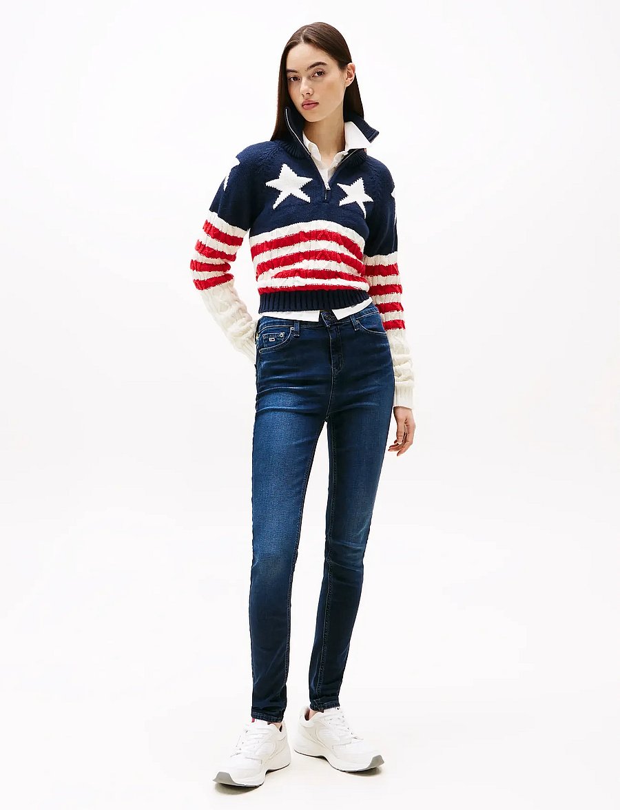 Tommy Jeans - NORA MD SKN CH1269 - skinny-gallabuxur - denim dark - 2