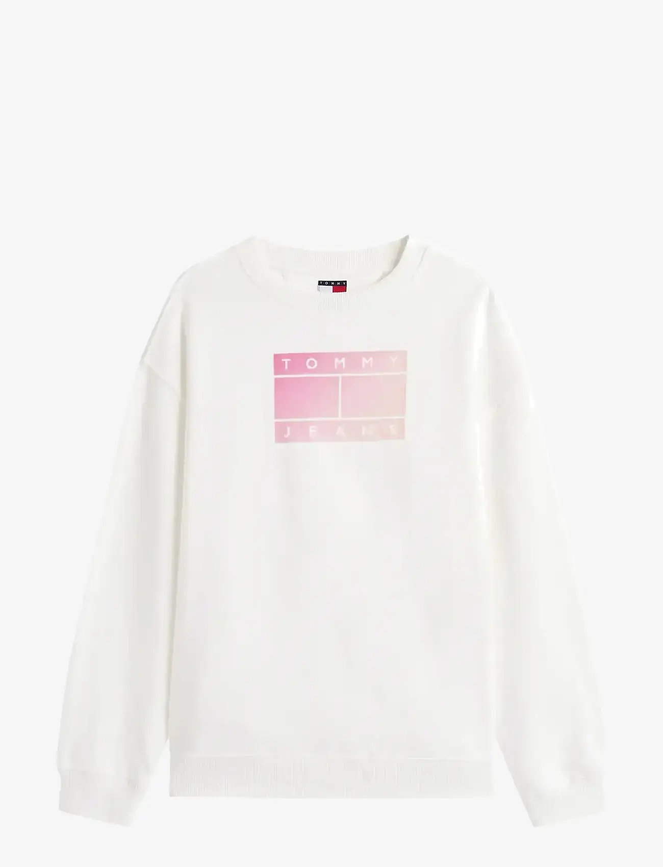 Tommy Jeans - TJW RLX GRADIENT FLAG CREW - hverdags stil - ecru - 1