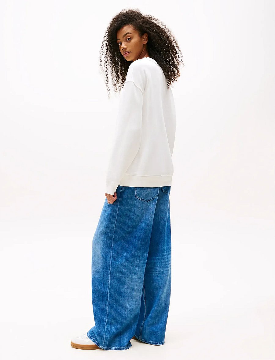 Tommy Jeans - TJW RLX GRADIENT FLAG CREW - sweatshirts - ecru - 2