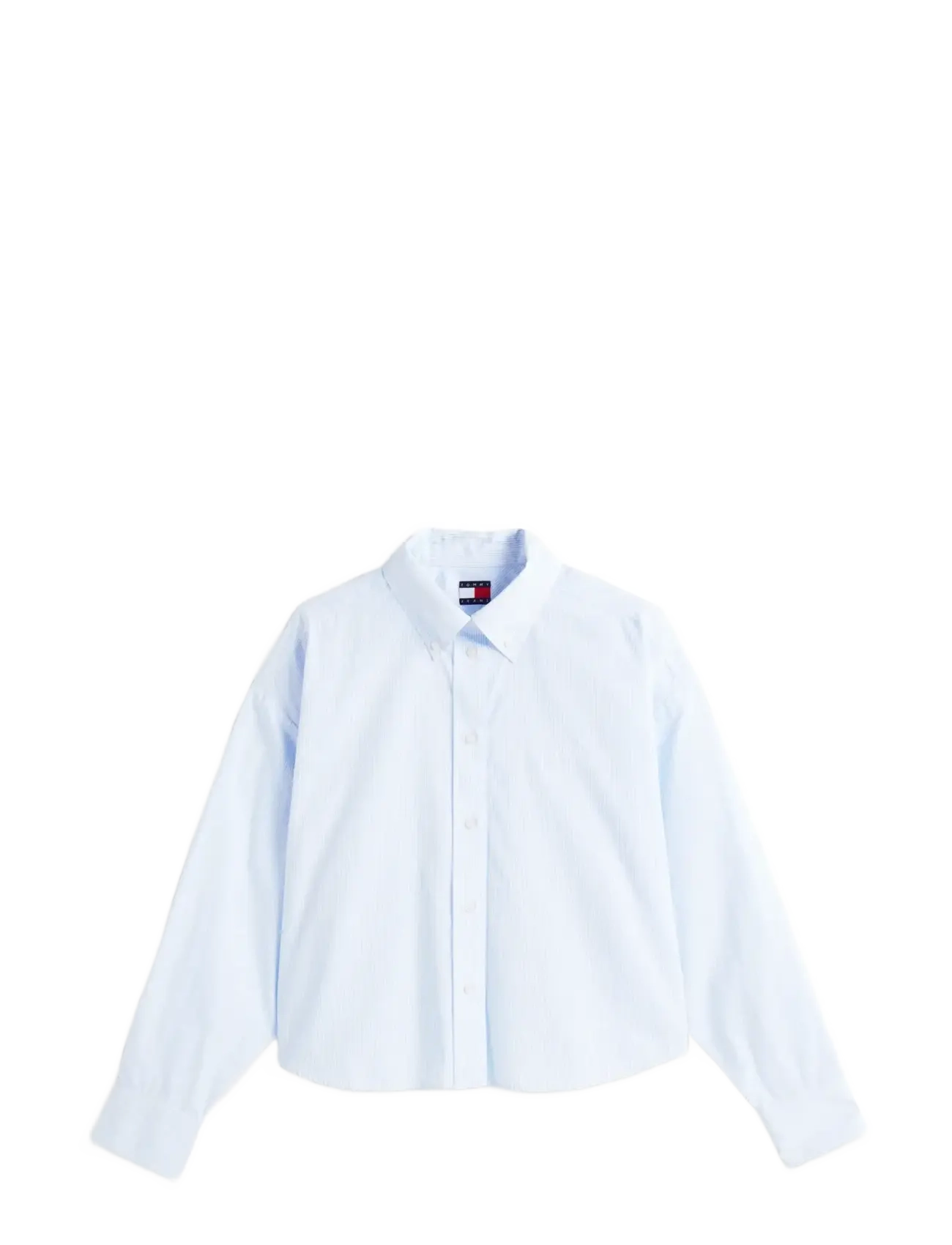 TOMMY JEANS Tjw Reg Crop Stripe Poplin Shirt Blau - L - Damen