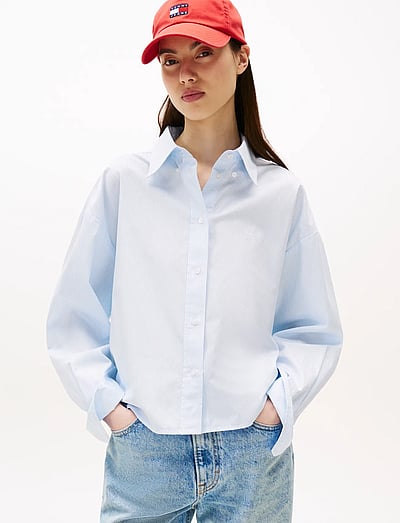 Tommy Jeans Tjw Reg Crop Stripe Poplin Shirt