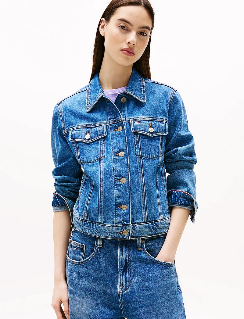 Tommy Jeans - CLASSIC TRUCKER JACKET CI8132 - teksatagid - denim medium - 0