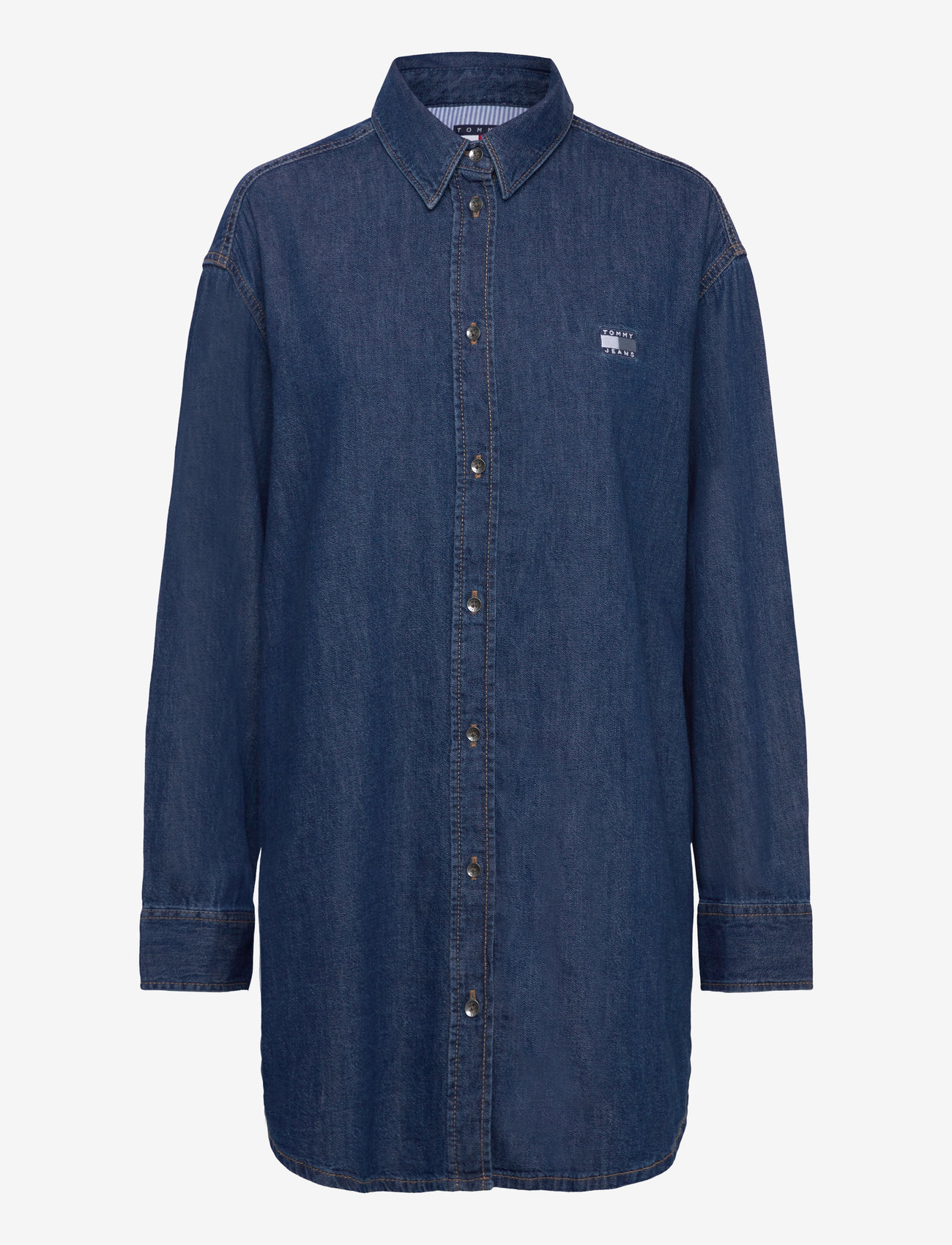 Tommy Jeans - RELAXED SHIRT DRESS - langærmede skjorter - denim medium - 1