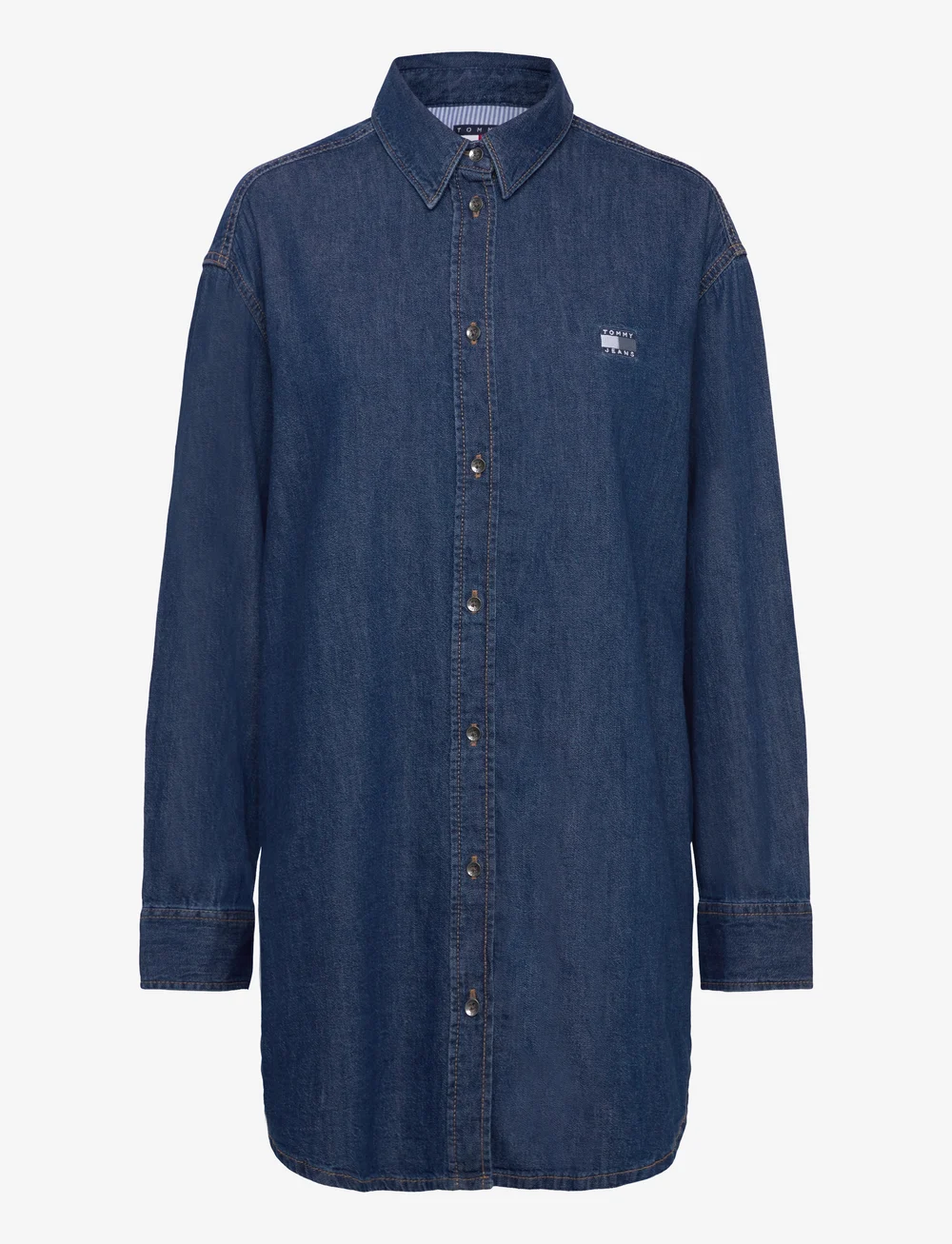 Tommy Jeans - RELAXED SHIRT DRESS - långärmade skjortor - denim medium - 1
