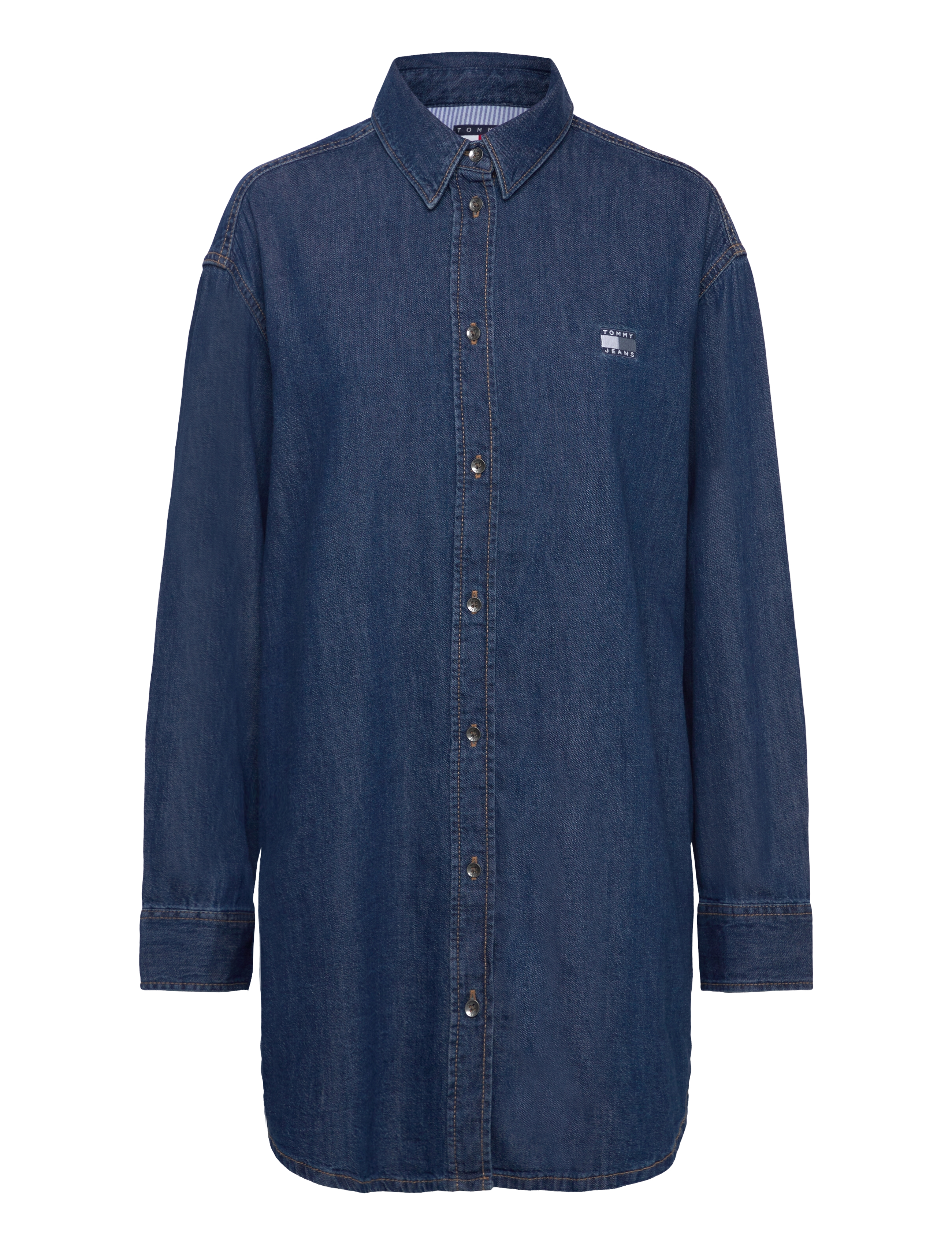 Tommy Jeans RELAXED SHIRT DRESS - Transitional Layering - DENIM MEDIUM / blue