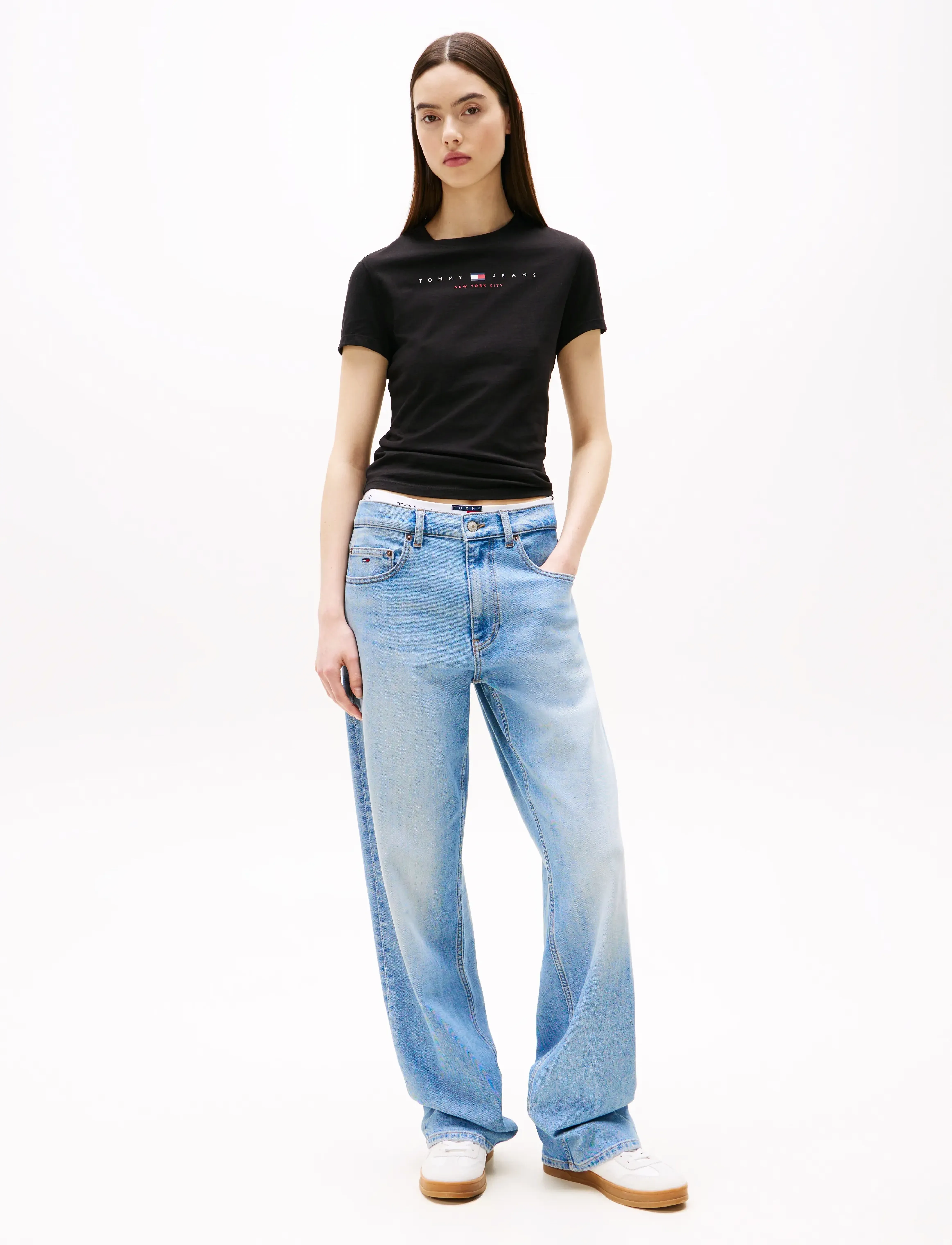 Tommy Jeans - TJW SLIM TJ US LINEAR SS TEE - black - 3